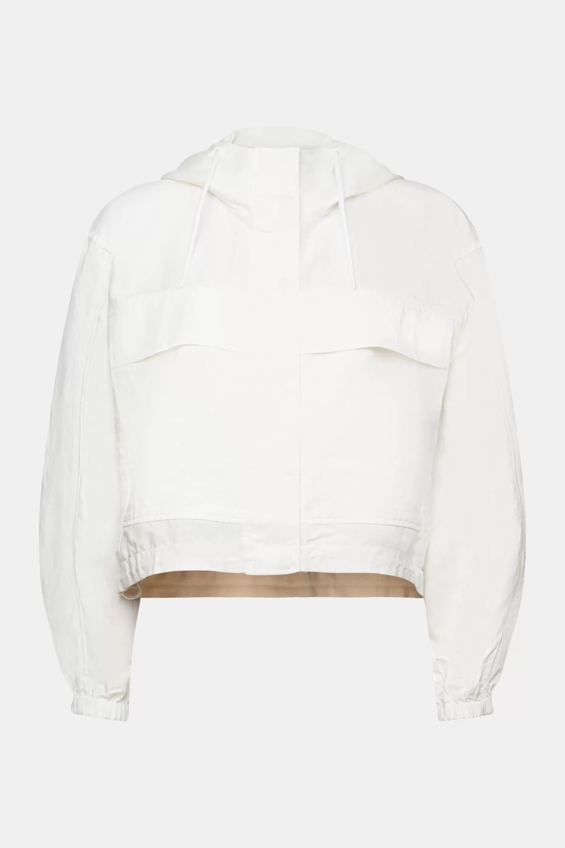 ESPRIT Transitional jacket with a hood, linen blend at our Online Shop *Women Clearance 60%-70% Off