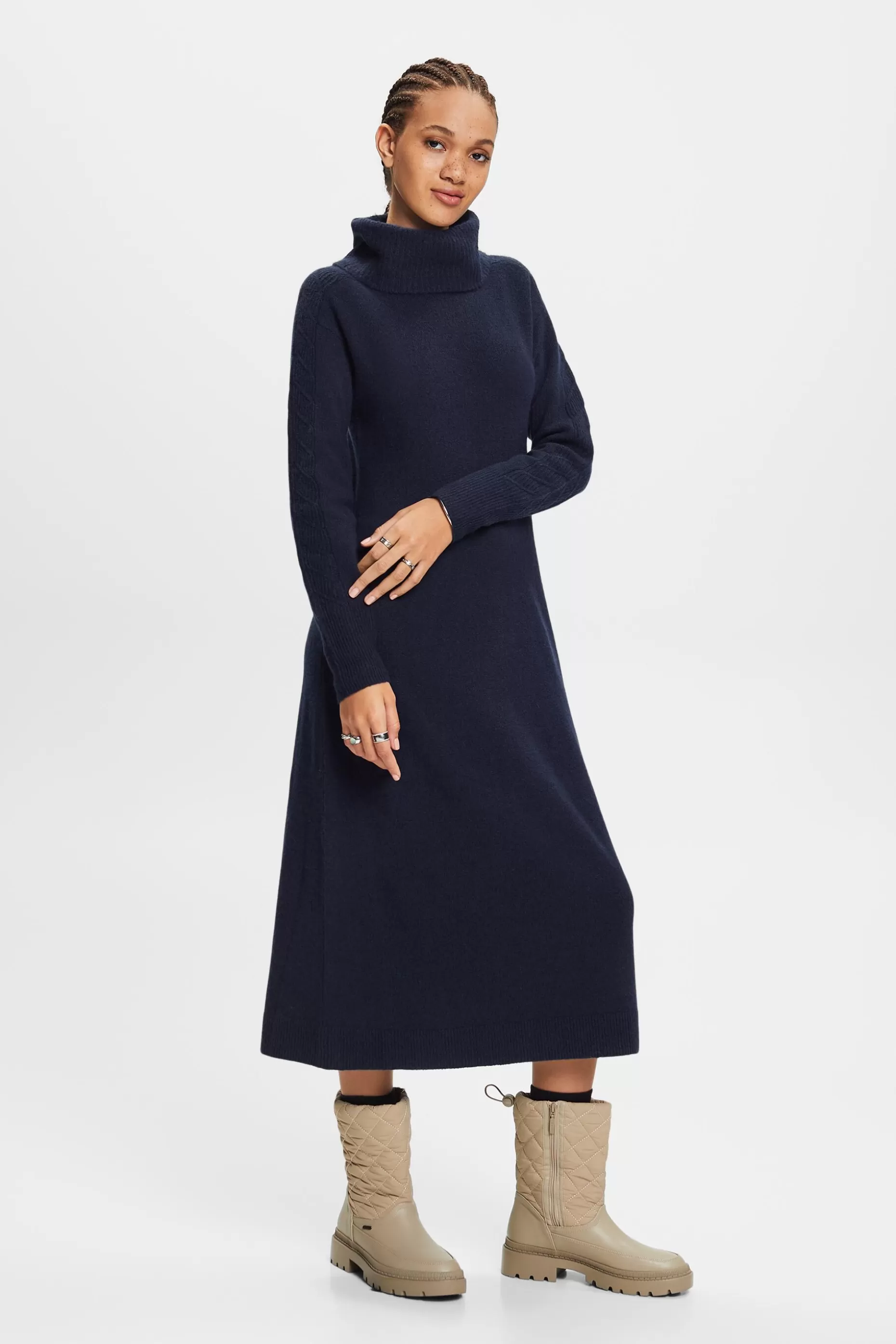 ESPRIT Turtleneck Midi Dress at our Online Shop *Women Dresses + Jumpsuits