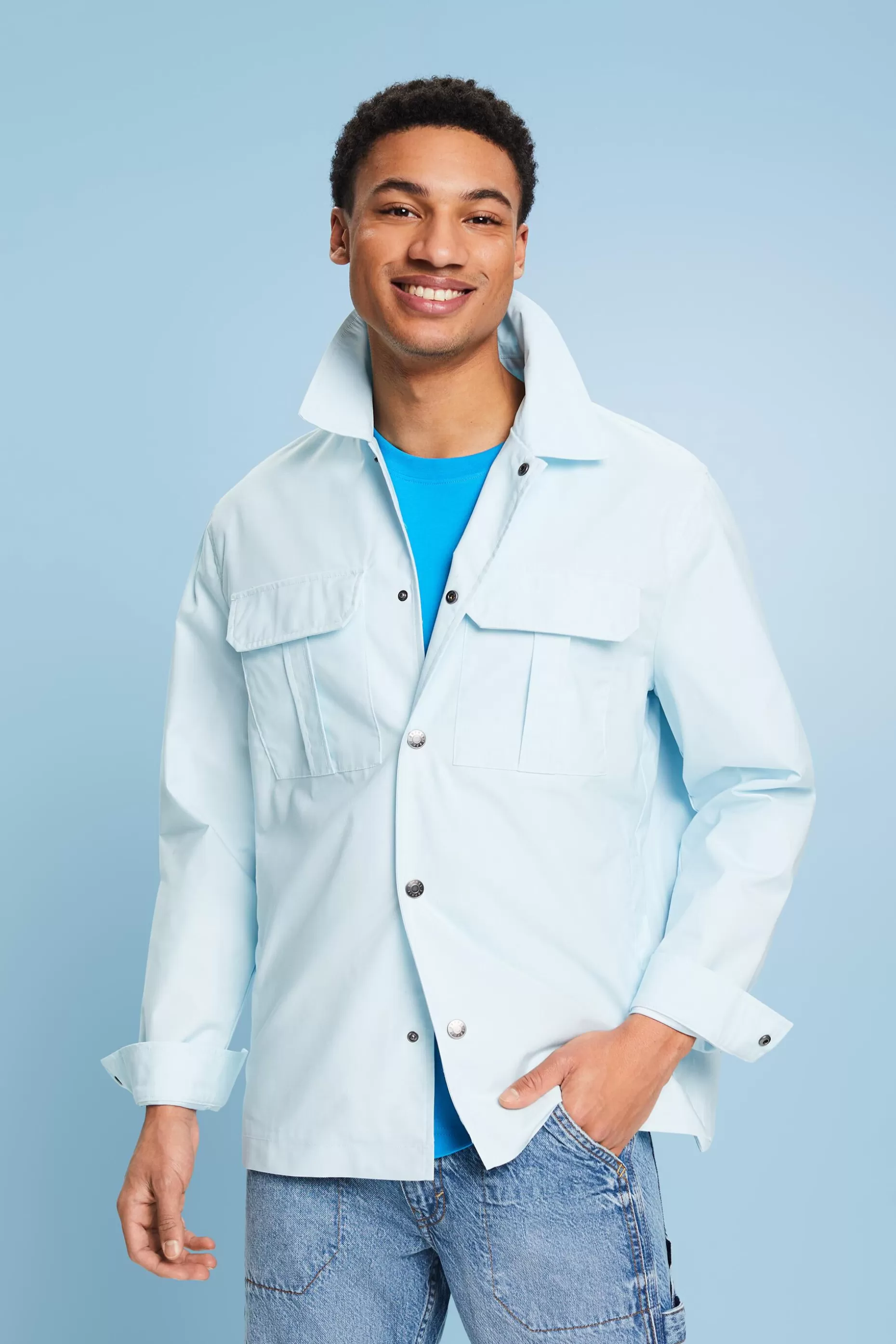 ESPRIT Twill Overshirt at our Online Shop *Men The Pastel Edit