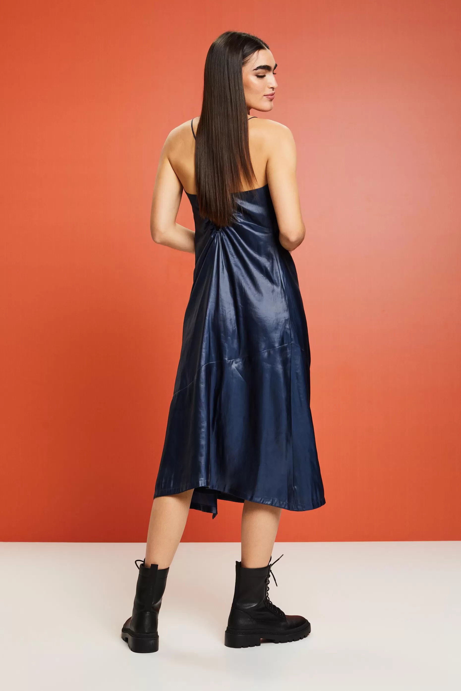 ESPRIT Twisted back metallic slip dress at our Online Shop *Women Dresses + Jumpsuits