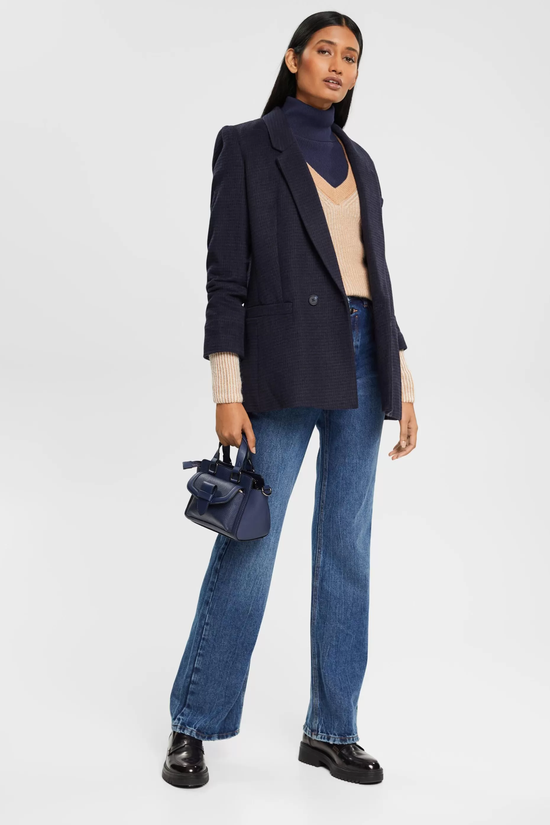 ESPRIT Two-tone jumper with alpaca at our Online Shop * Sale Under $50