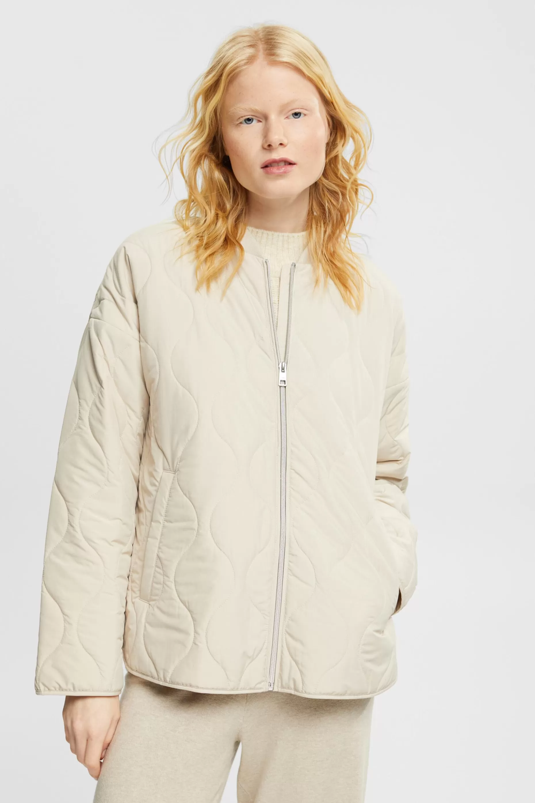 ESPRIT Ultra lightweight quilted bomber jacket at our Online Shop *Women Tops