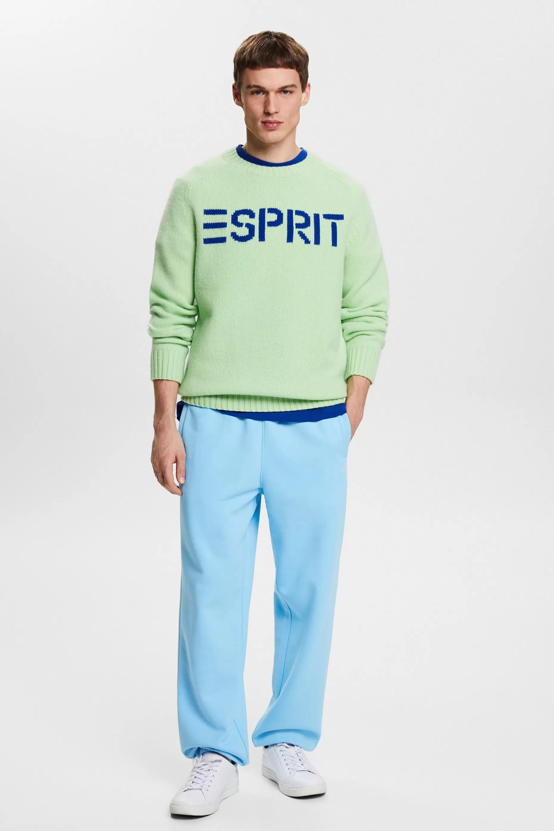 ESPRIT Unisex Cotton Fleece Logo Joggers at our Online Shop *Men Pants + Joggers