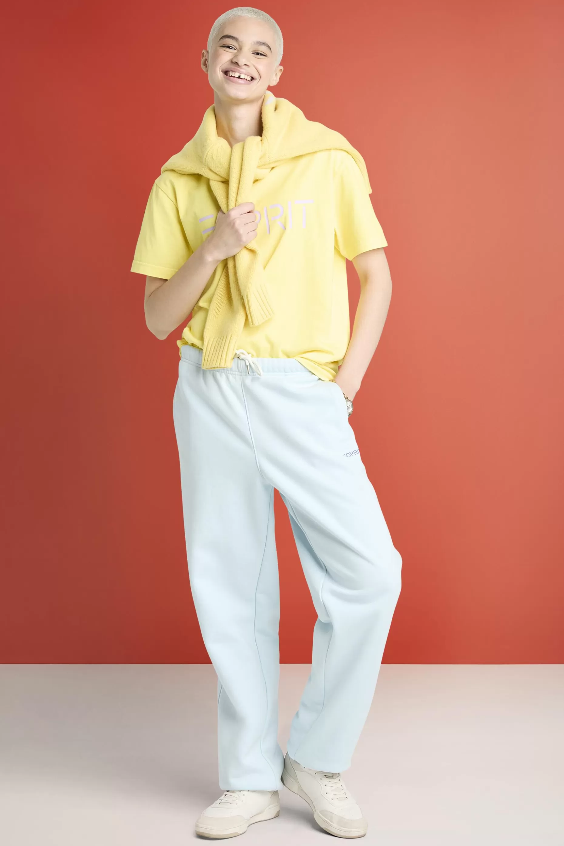 ESPRIT Unisex Cotton Fleece Logo Sweatpants at our Online Shop *Men Mini Me