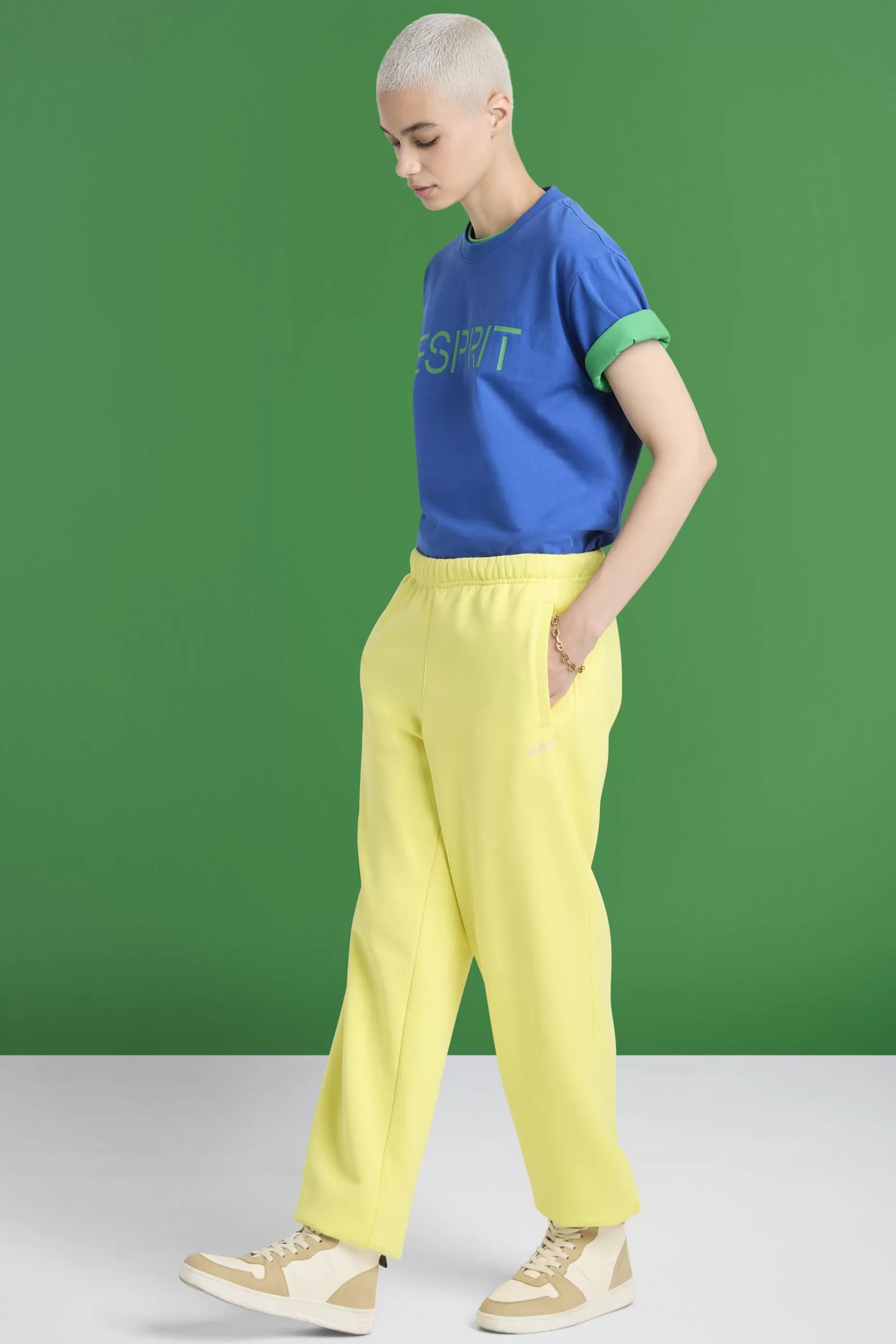 ESPRIT Unisex Cotton Fleece Logo Sweatpants at our Online Shop *Women Pants + Joggers