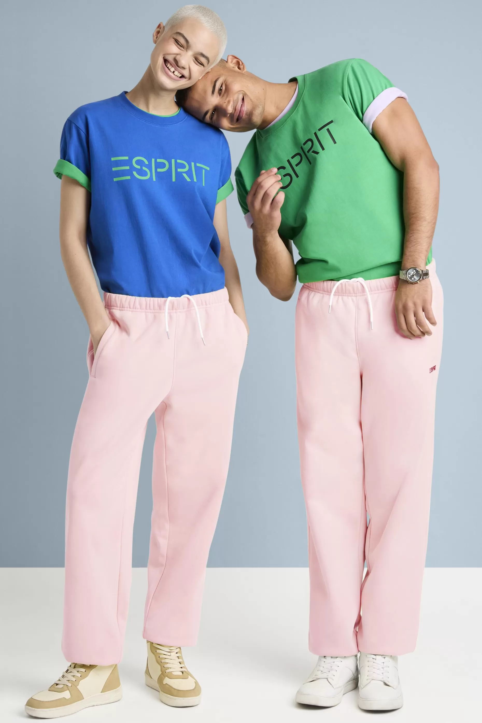 ESPRIT Unisex Cotton Fleece Logo Sweatpants at our Online Shop *Women Pants + Joggers