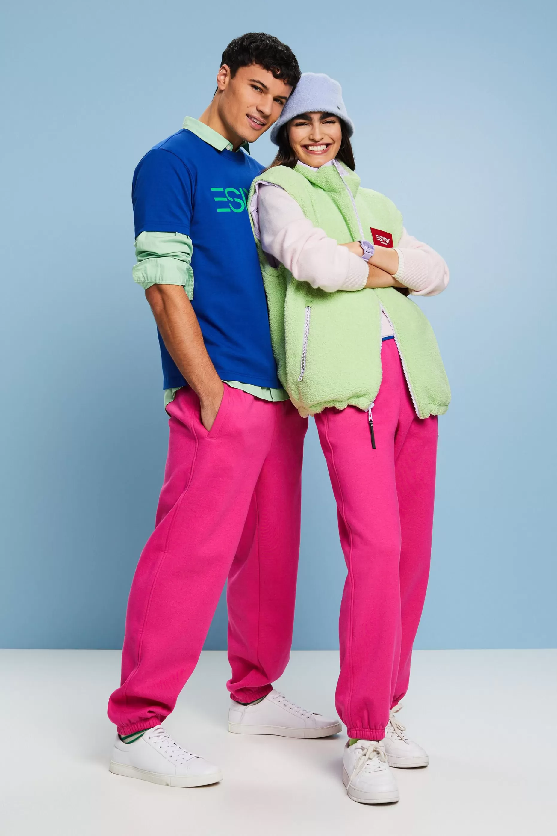 ESPRIT Unisex Cotton Fleece Logo Sweatpants at our Online Shop *Women Pants + Joggers