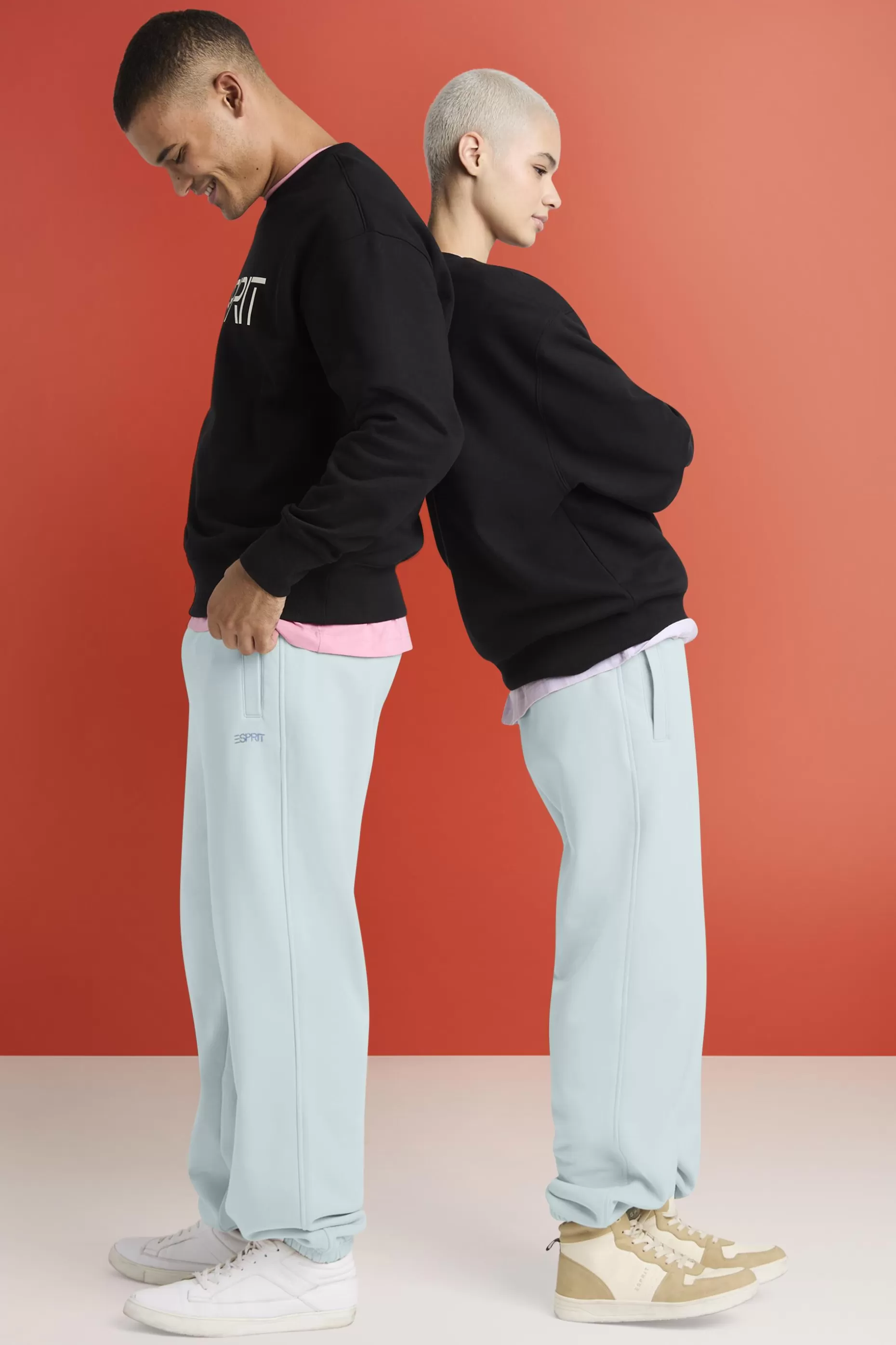 ESPRIT Unisex Cotton Fleece Logo Sweatpants at our Online Shop *Women Pants + Joggers