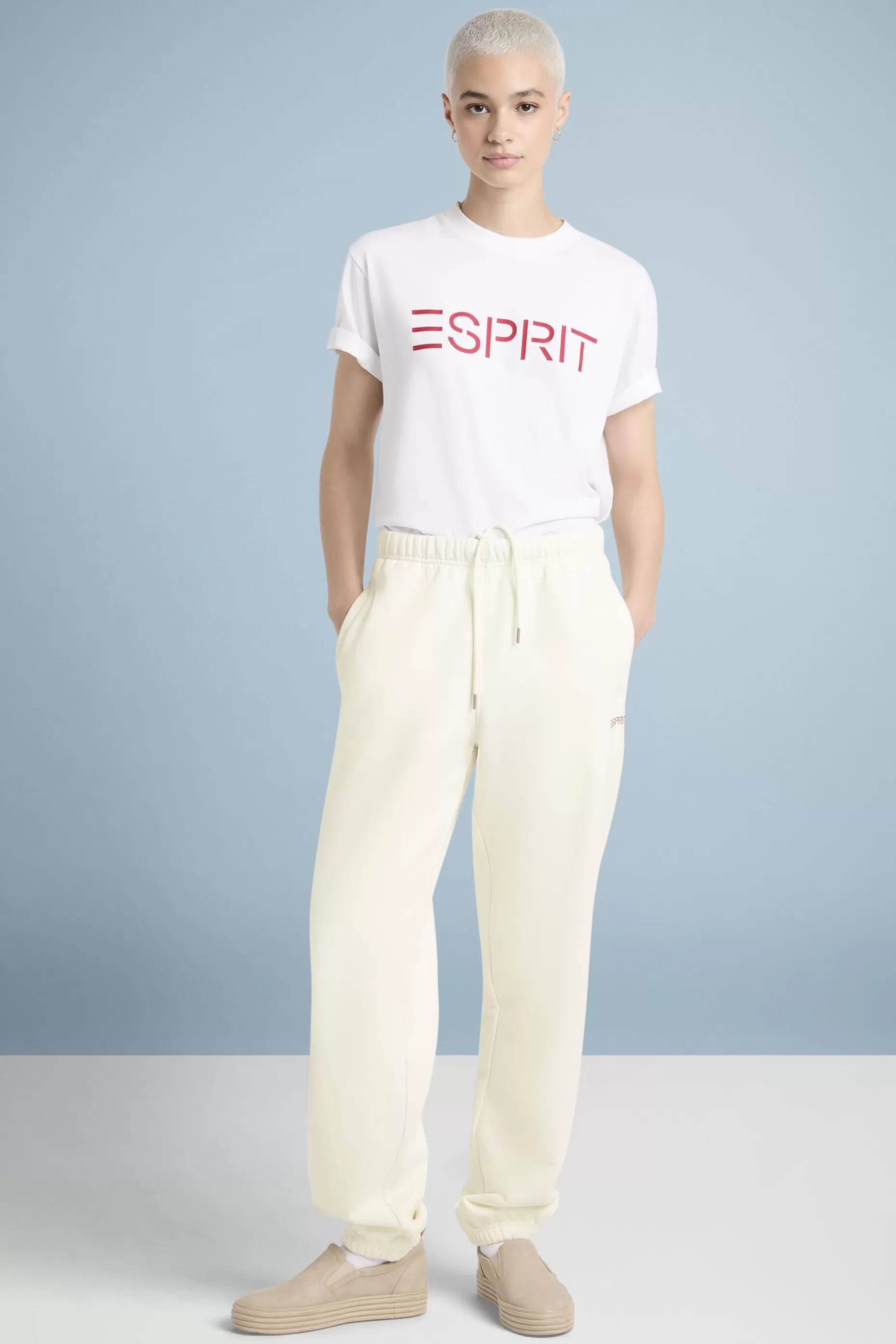 ESPRIT Unisex Cotton Fleece Logo Sweatpants at our Online Shop *Women Pants + Joggers