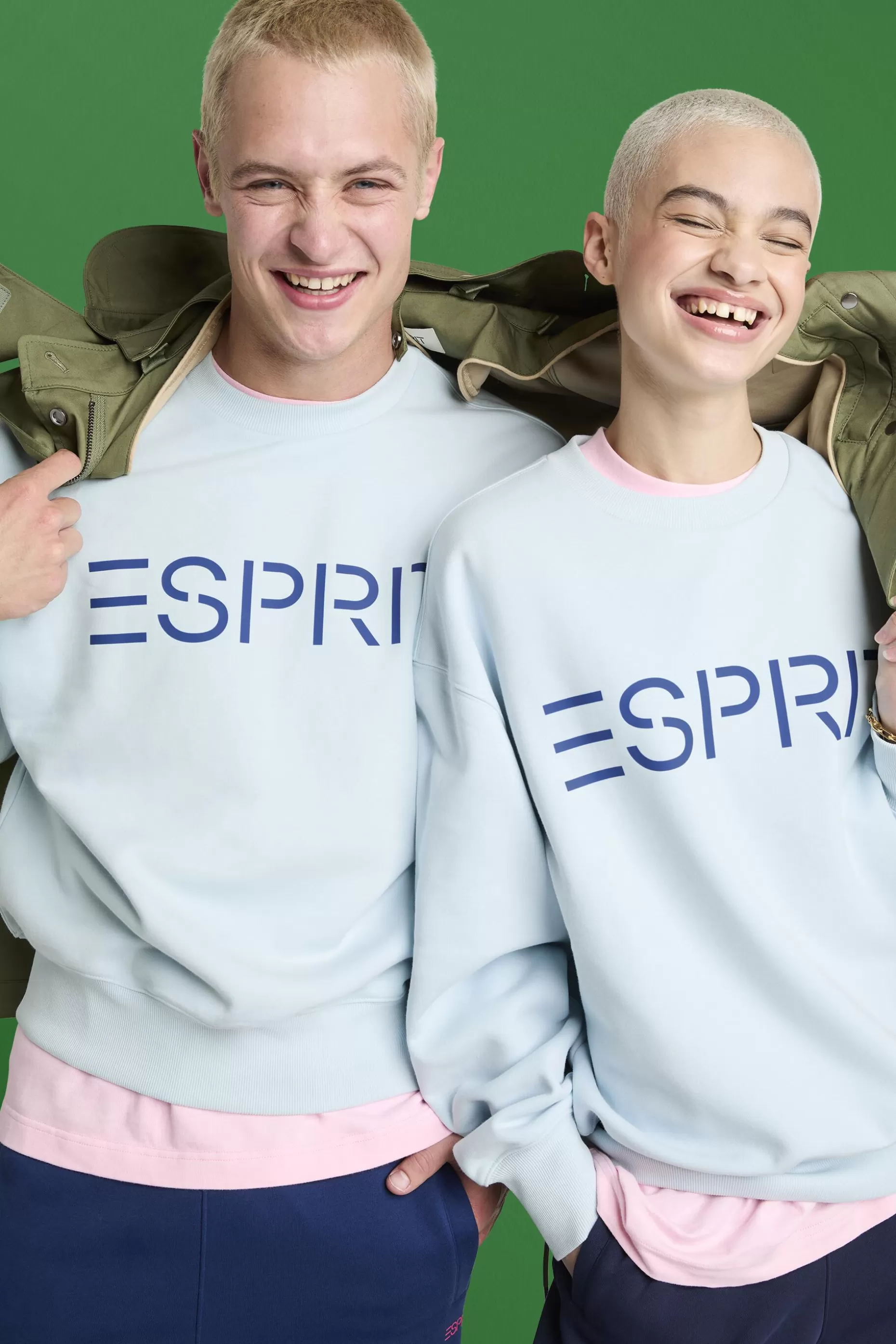 ESPRIT Unisex Cotton Fleece Logo Sweatshirt at our Online Shop *Men Sweatshirts + Hoodies