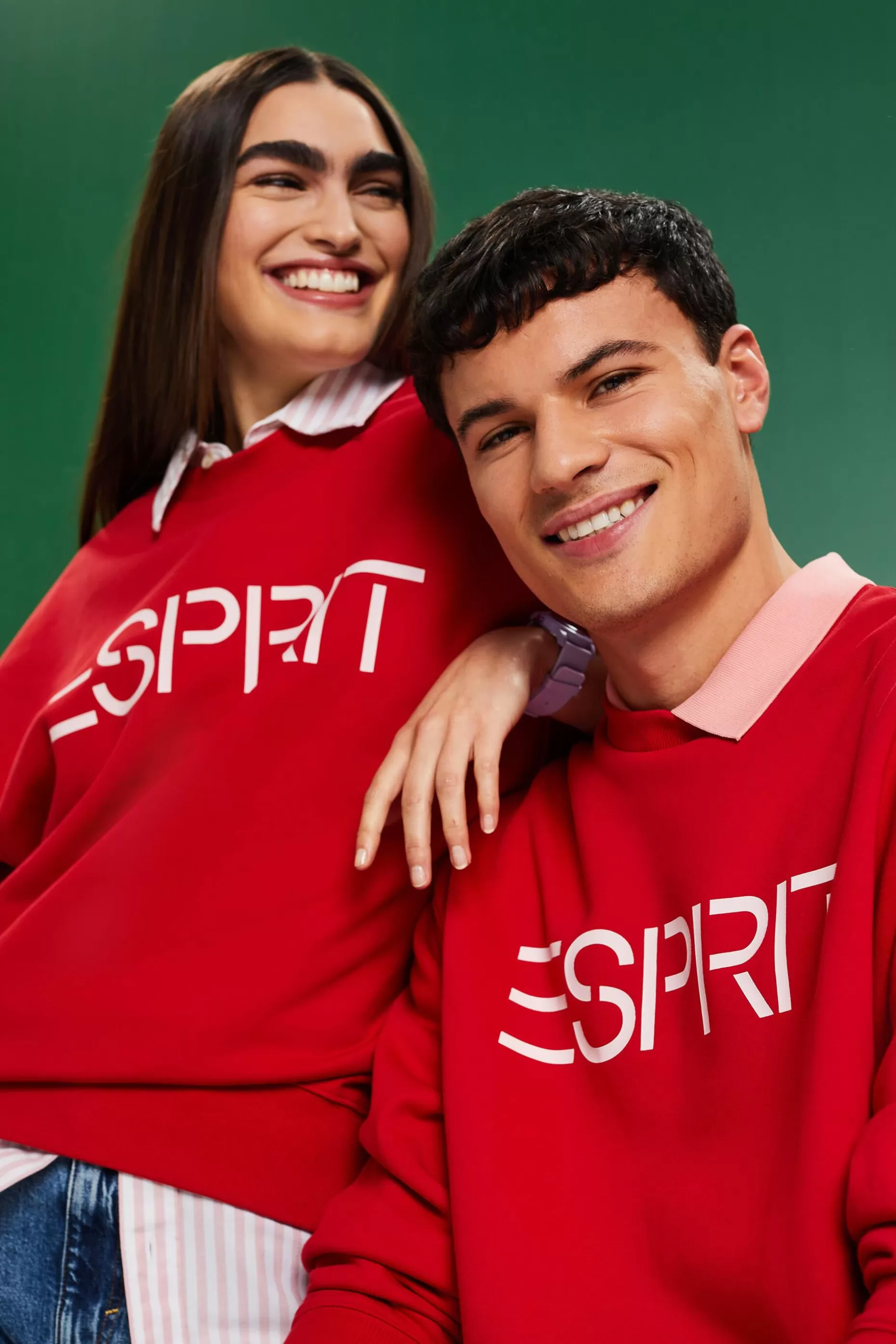 ESPRIT Unisex Cotton Fleece Logo Sweatshirt at our Online Shop *Men Sweatshirts + Hoodies