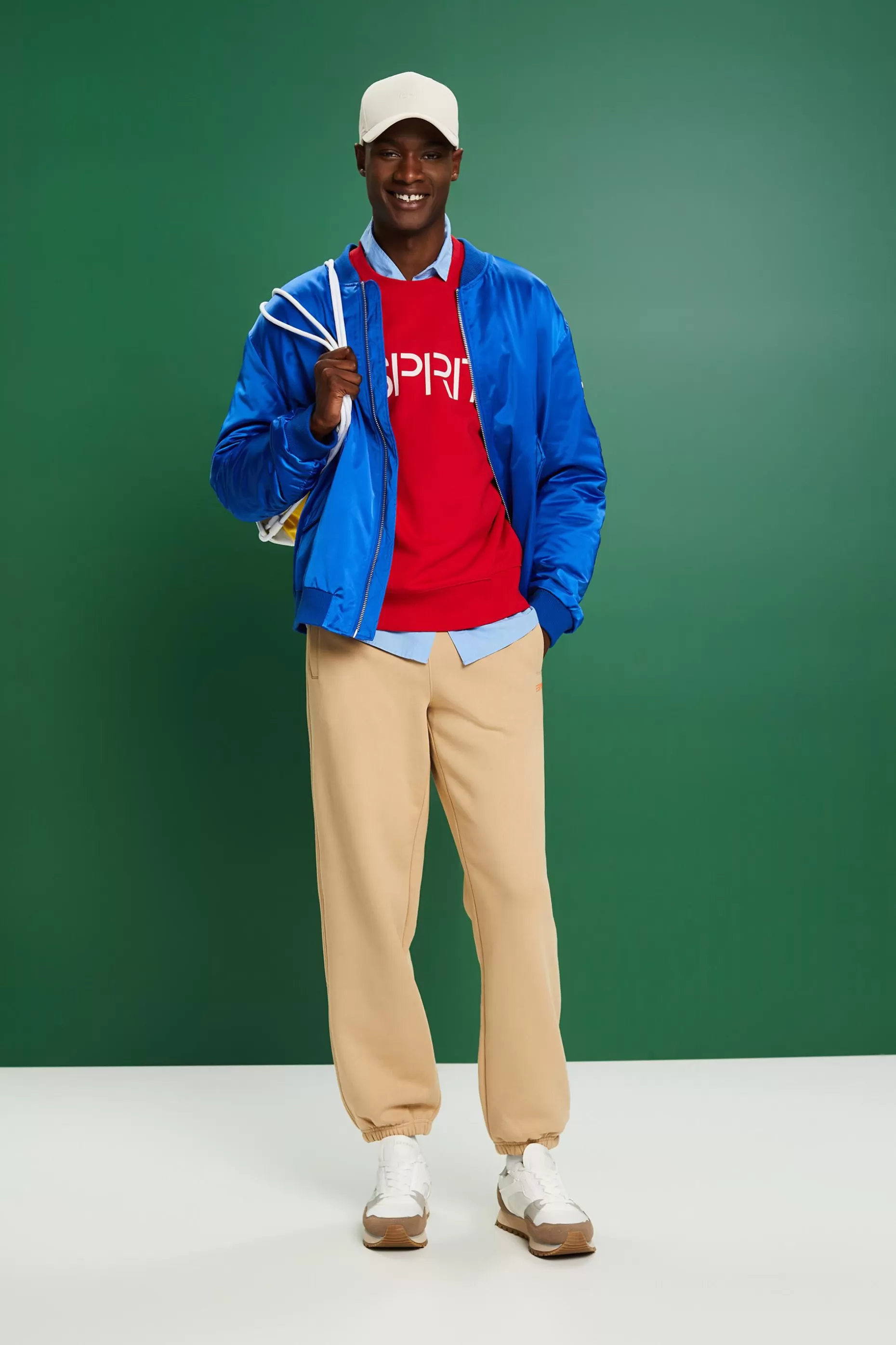 ESPRIT Unisex Cotton Fleece Logo Sweatshirt at our Online Shop *Men Sweatshirts + Hoodies
