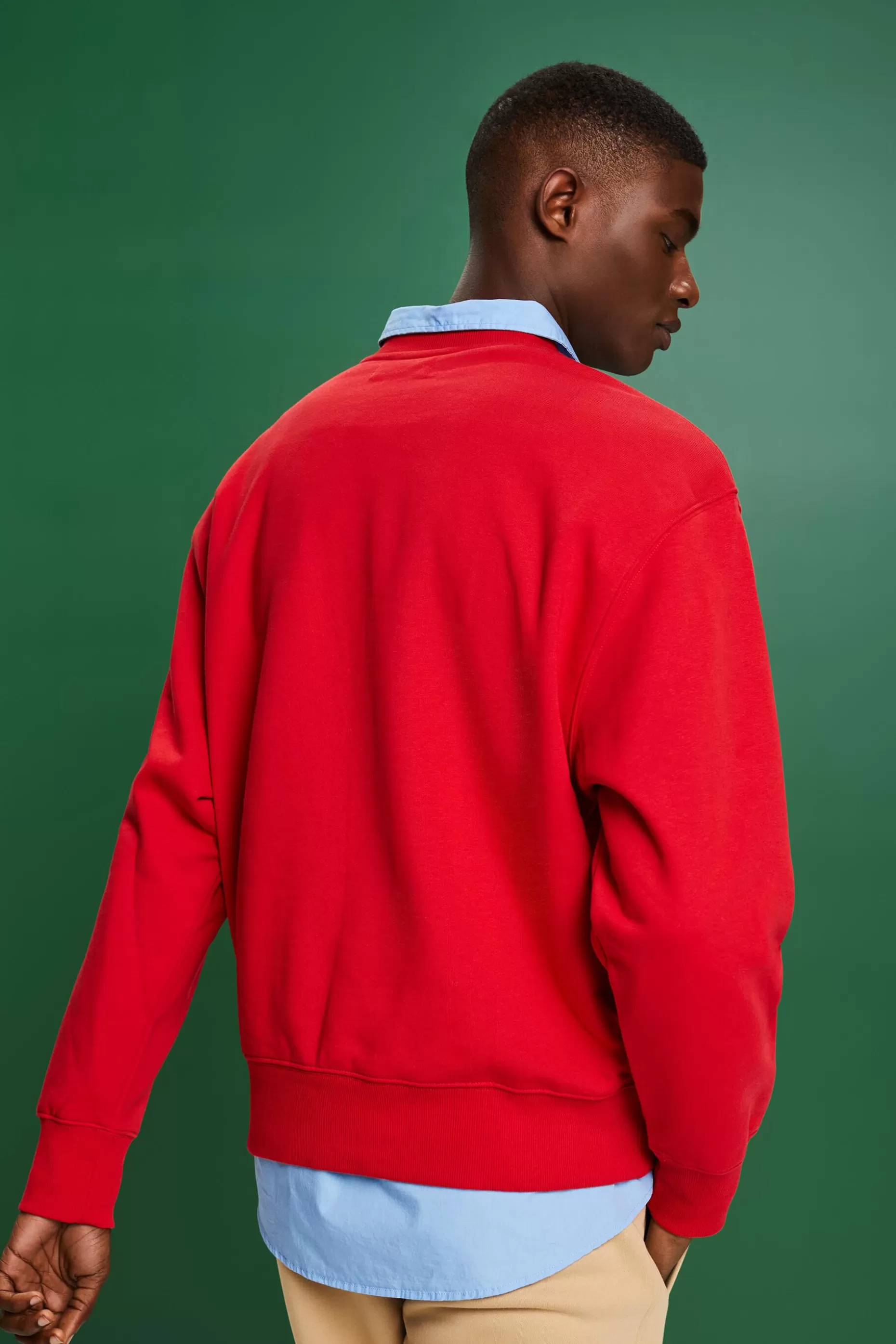 ESPRIT Unisex Cotton Fleece Logo Sweatshirt at our Online Shop *Men Sweatshirts + Hoodies