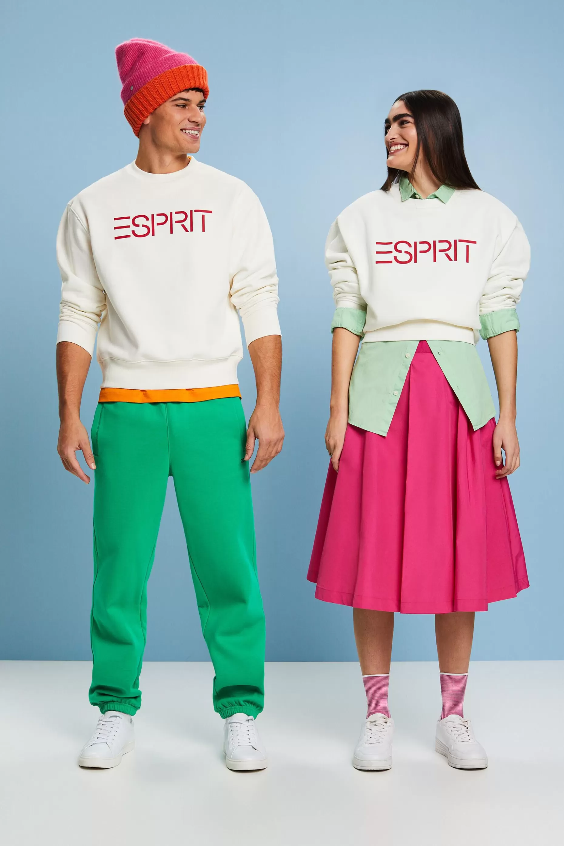ESPRIT Unisex Cotton Fleece Logo Sweatshirt at our Online Shop *Men Sweatshirts + Hoodies