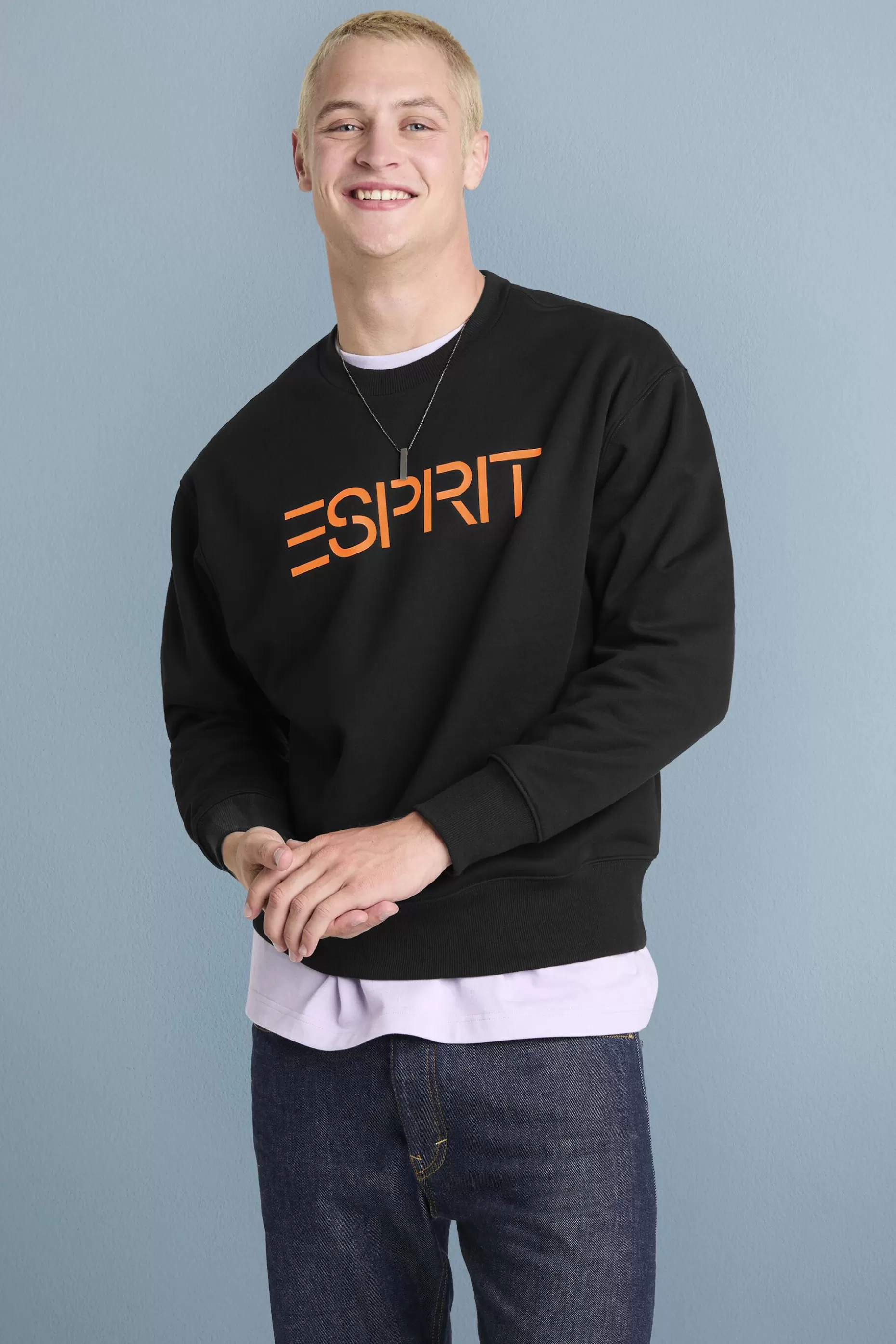 ESPRIT Unisex Cotton Fleece Logo Sweatshirt at our Online Shop *Women Sweatshirts + Hoodies