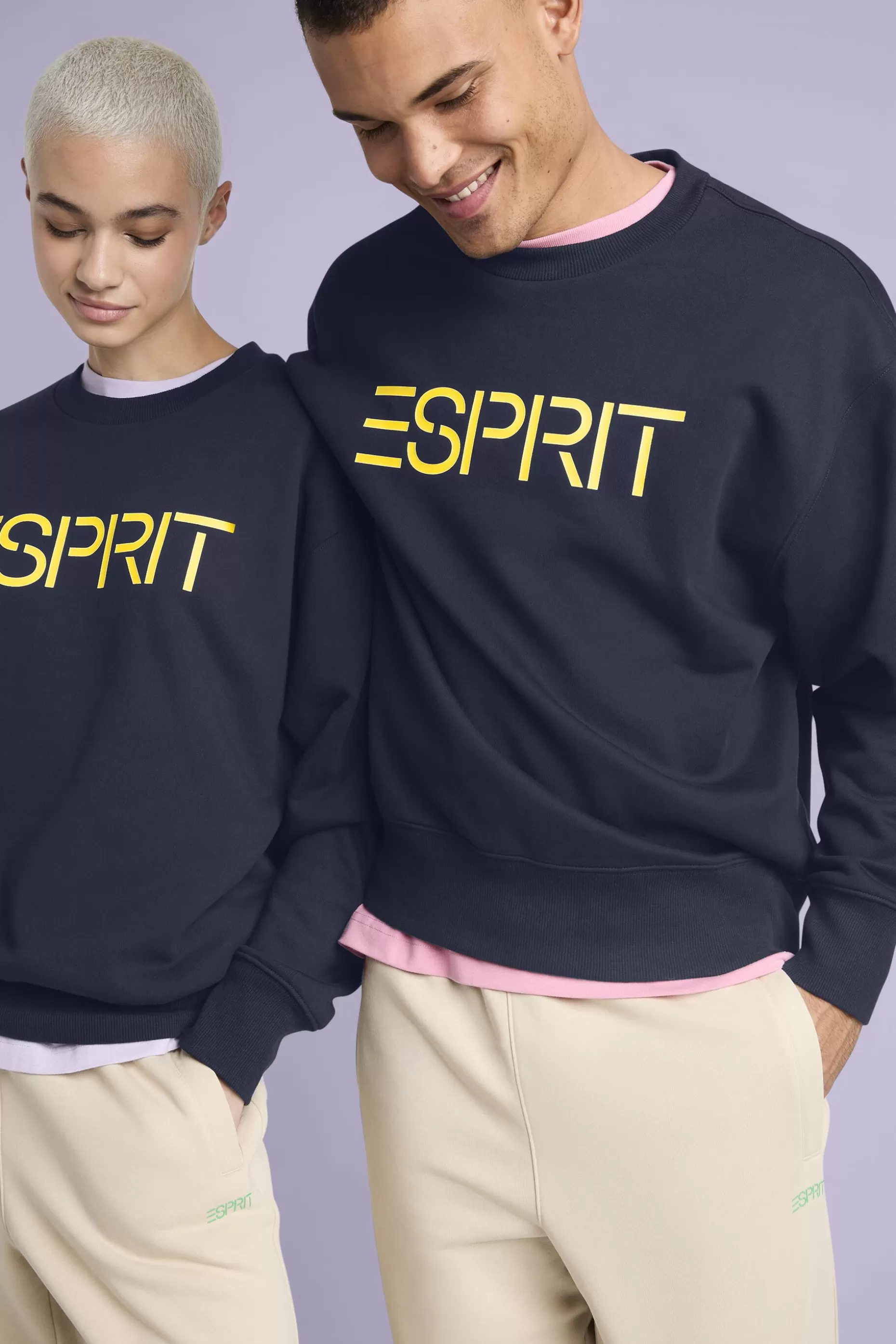 ESPRIT Unisex Cotton Fleece Logo Sweatshirt at our Online Shop *Women Sweatshirts + Hoodies