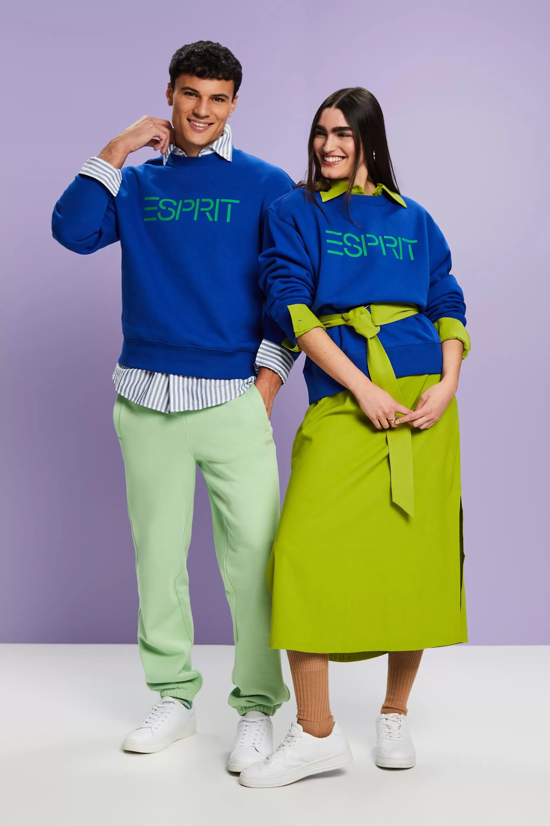 ESPRIT Unisex Cotton Fleece Logo Sweatshirt at our Online Shop *Women Sweatshirts + Hoodies
