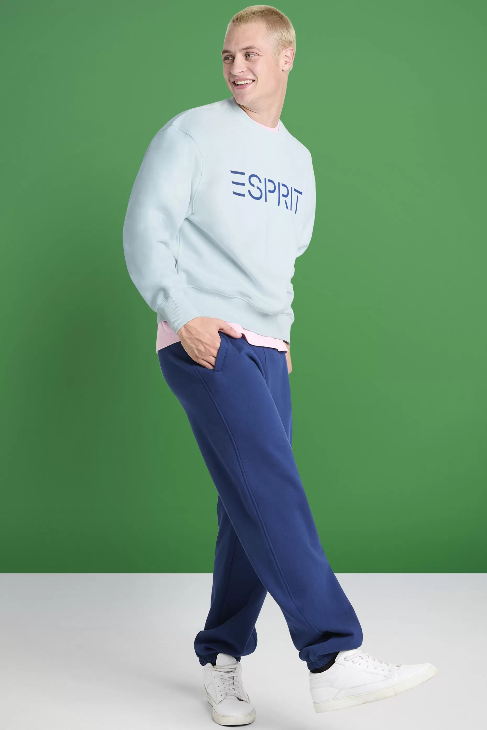 ESPRIT Unisex Cotton Fleece Logo Sweatshirt at our Online Shop *Women Sweatshirts + Hoodies