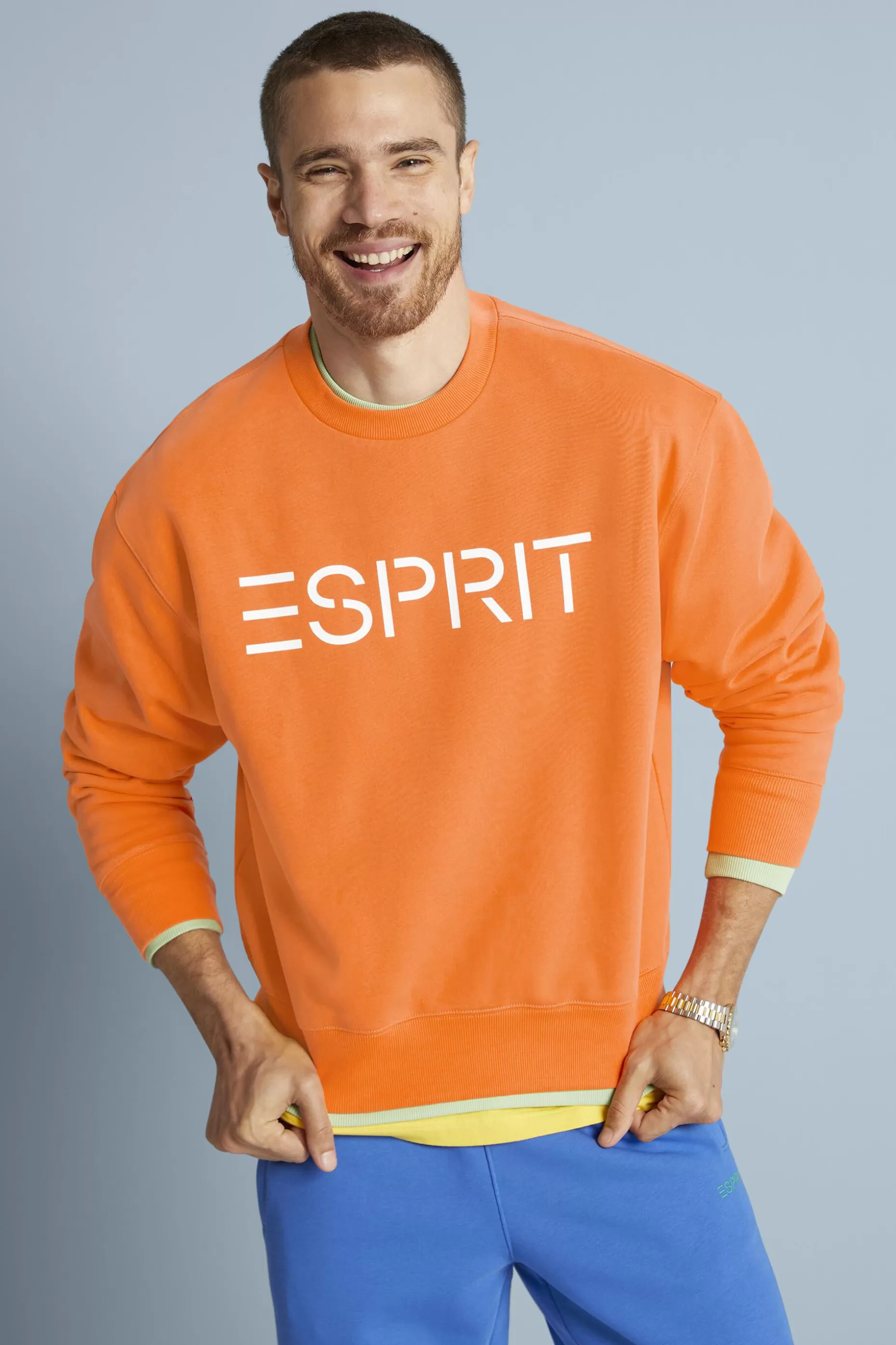 ESPRIT Unisex Cotton Fleece Logo Sweatshirt at our Online Shop *Women Sweatshirts + Hoodies