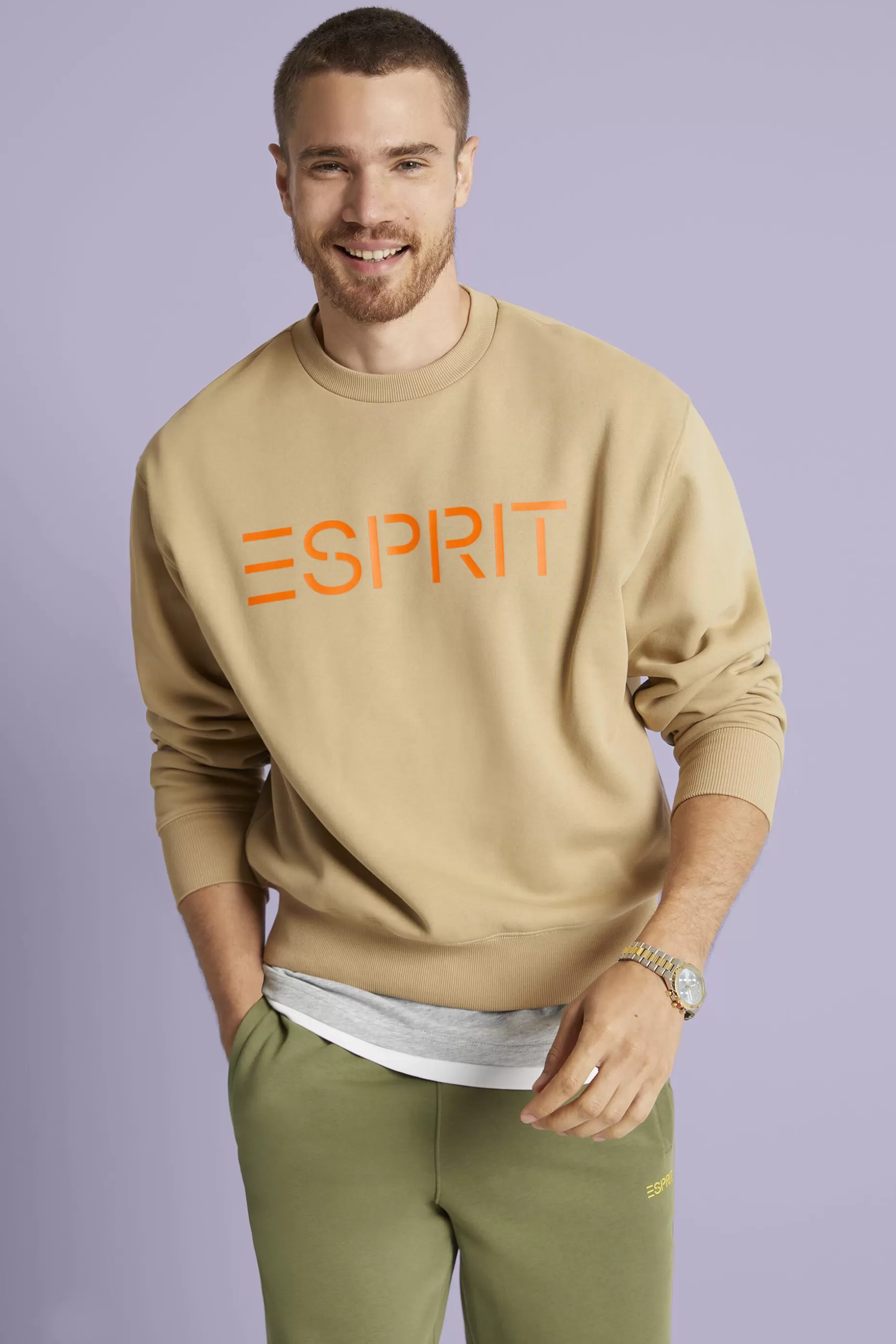 ESPRIT Unisex Cotton Fleece Logo Sweatshirt at our Online Shop *Women Sweatshirts + Hoodies