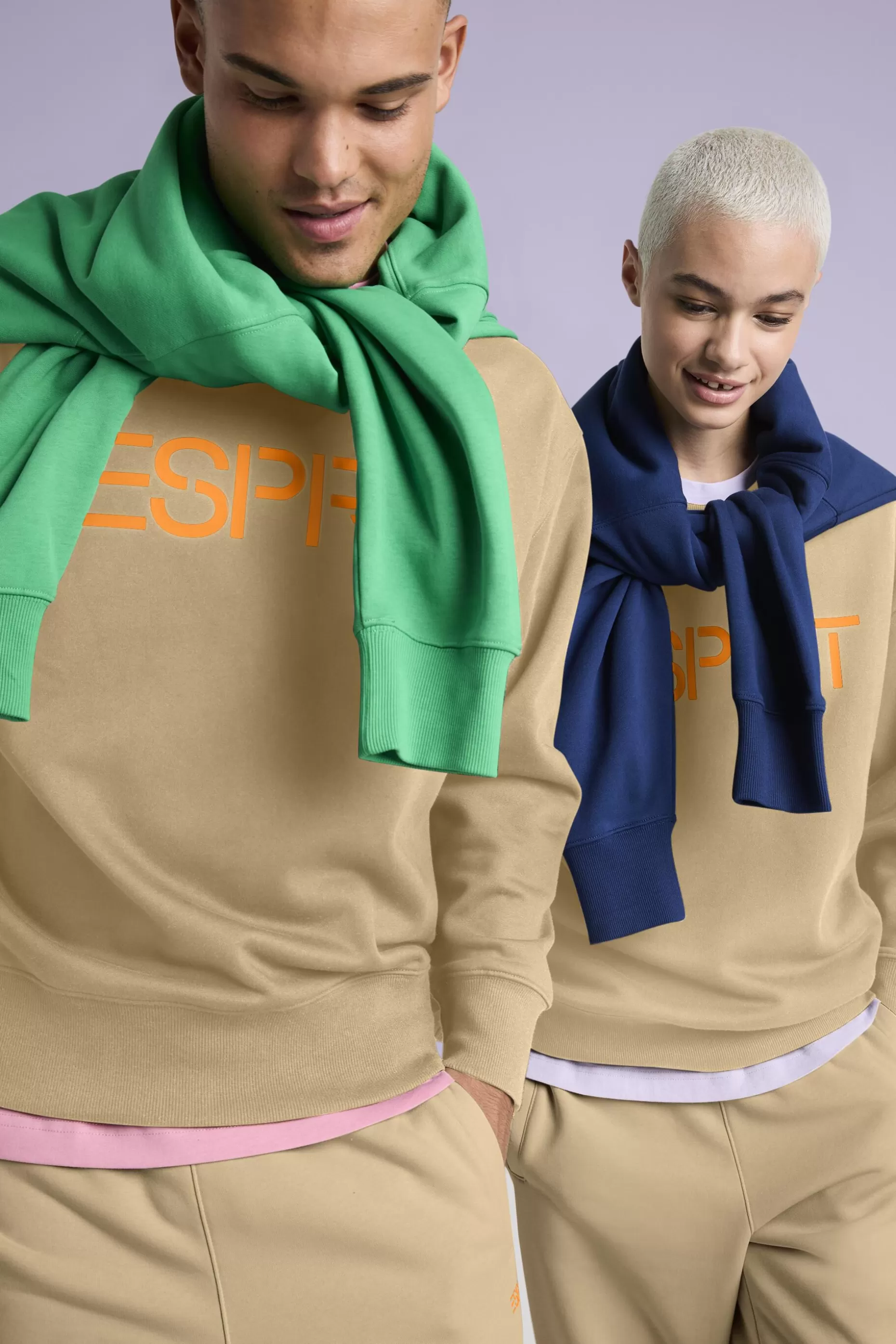 ESPRIT Unisex Cotton Fleece Logo Sweatshirt at our Online Shop *Women Sweatshirts + Hoodies