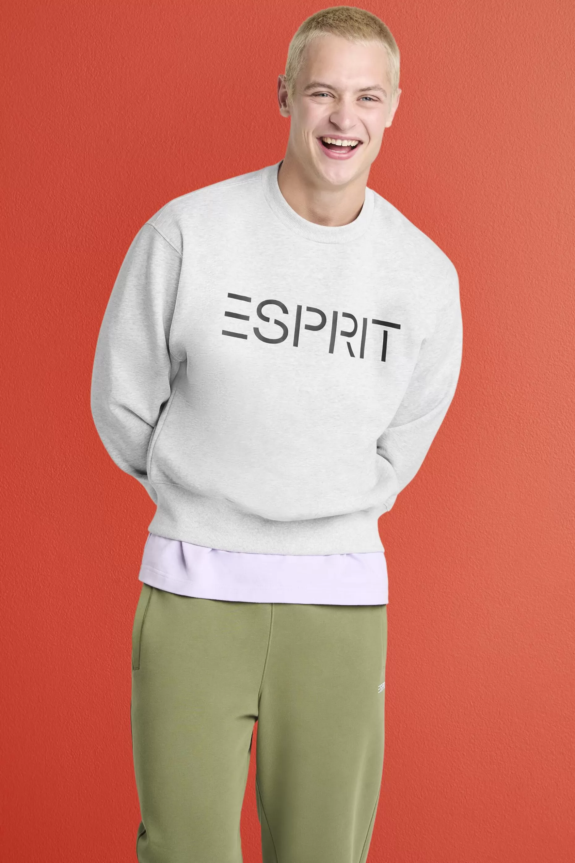 ESPRIT Unisex Cotton Fleece Logo Sweatshirt at our Online Shop *Women Sweatshirts + Hoodies