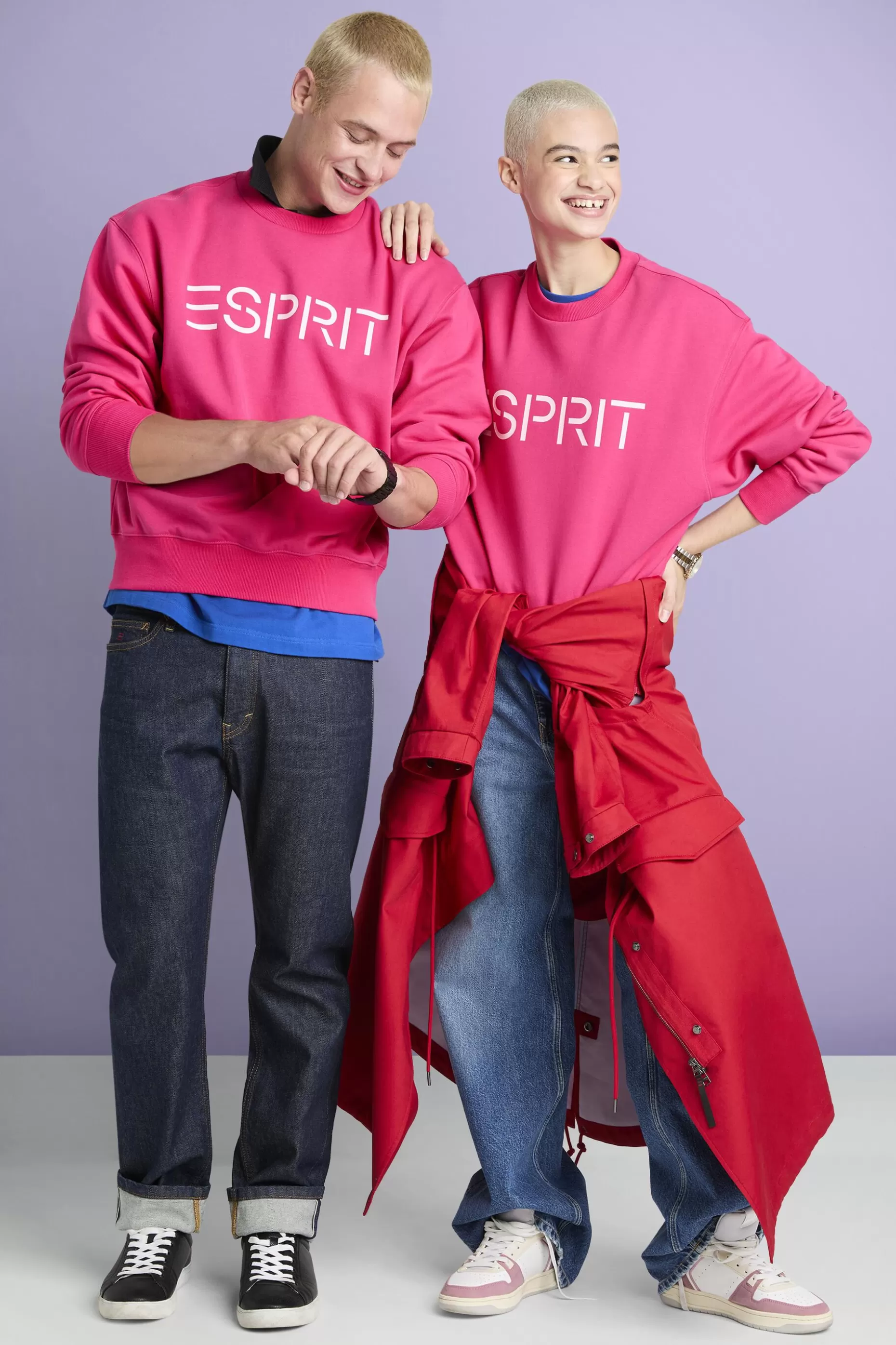 ESPRIT Unisex Cotton Fleece Logo Sweatshirt at our Online Shop *Women Sweatshirts + Hoodies