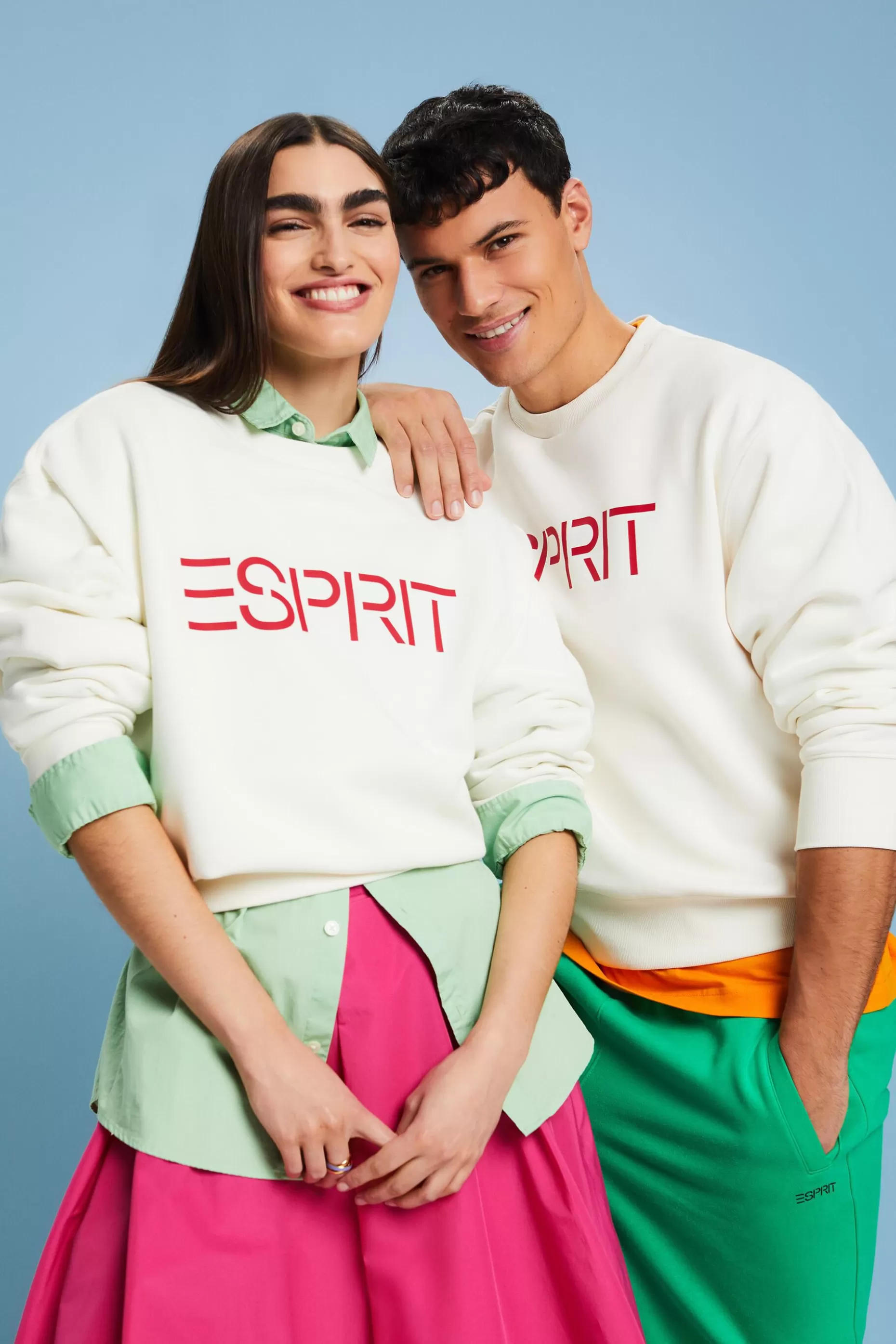 ESPRIT Unisex Cotton Fleece Logo Sweatshirt at our Online Shop *Women Sweatshirts + Hoodies