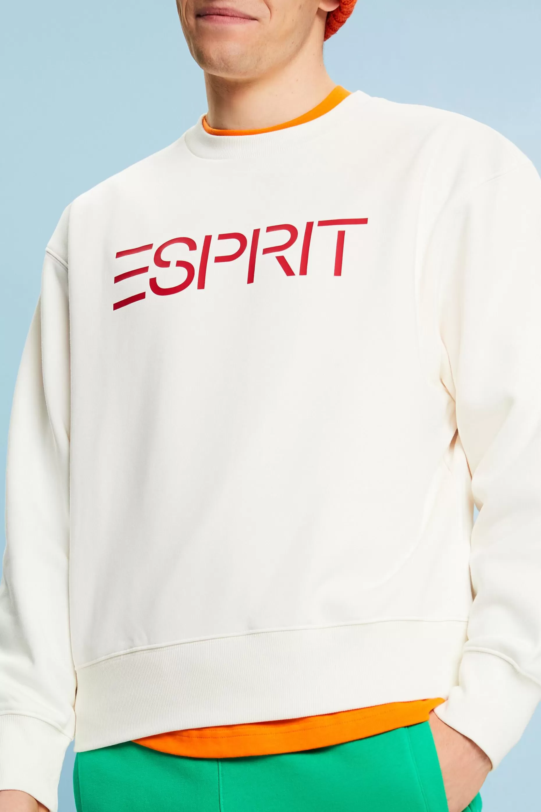 ESPRIT Unisex Cotton Fleece Logo Sweatshirt at our Online Shop *Women Sweatshirts + Hoodies