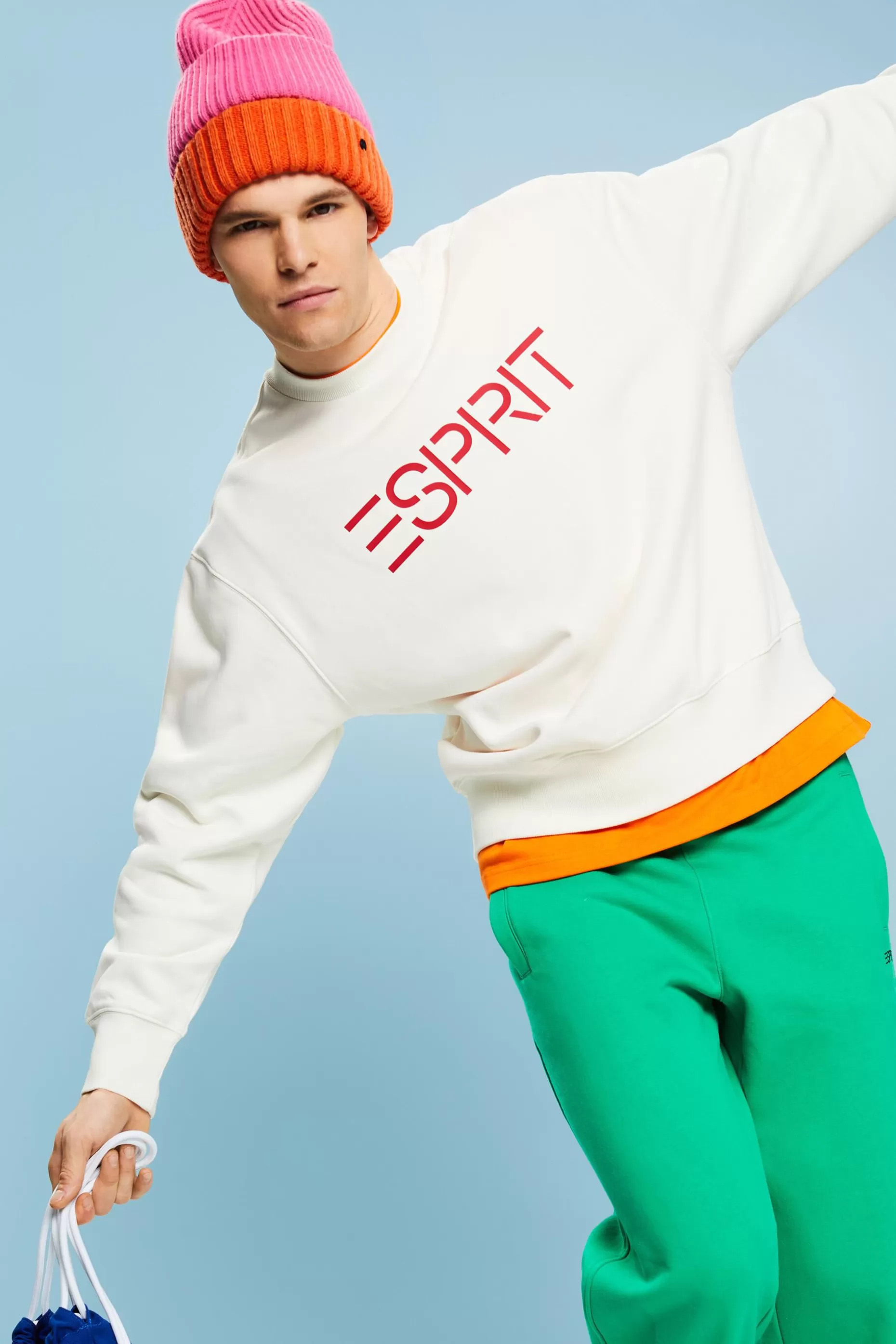 ESPRIT Unisex Cotton Fleece Logo Sweatshirt at our Online Shop *Women Sweatshirts + Hoodies