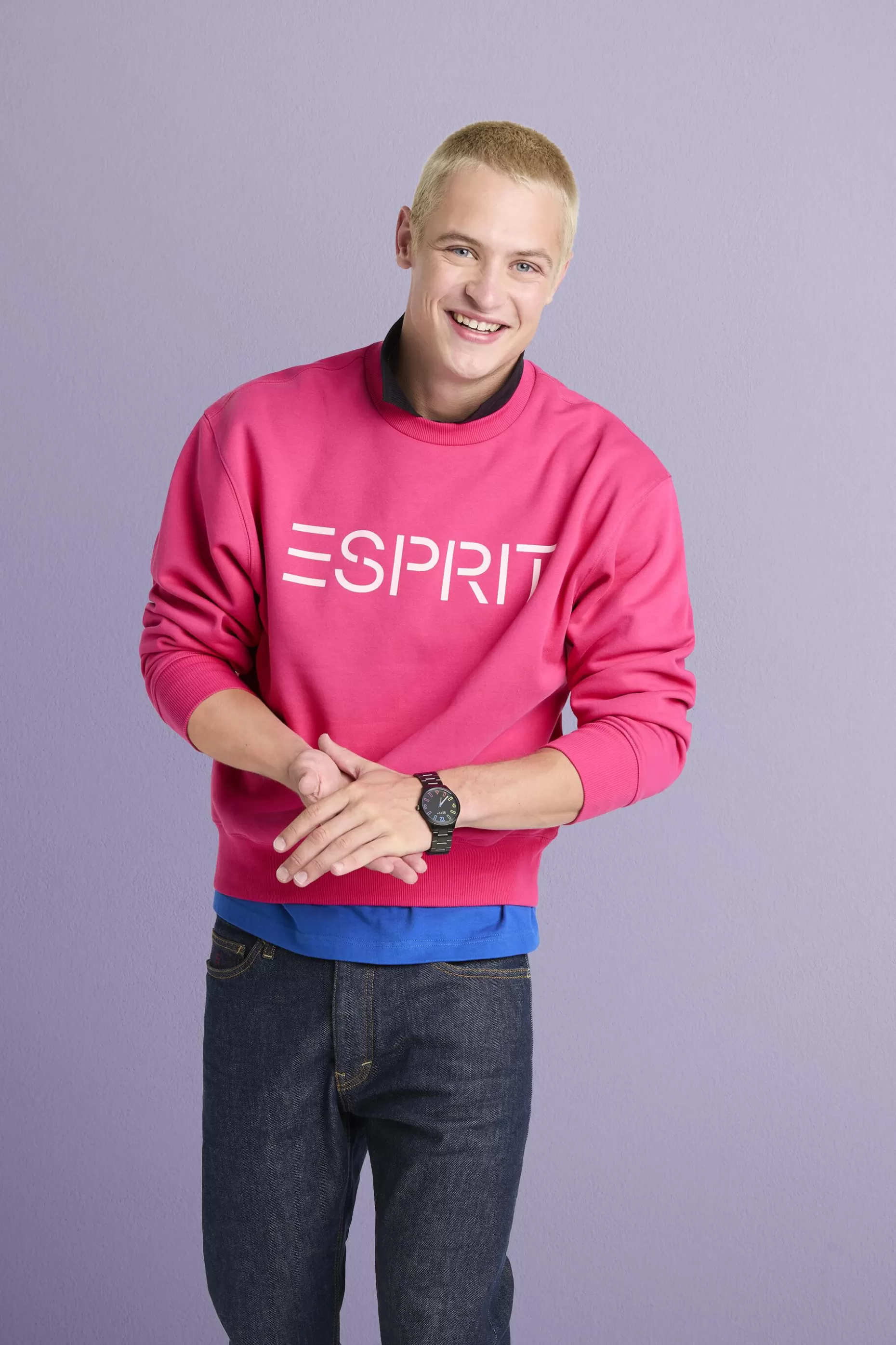 ESPRIT Unisex Cotton Fleece Logo Sweatshirt at our Online Shop *Women Mini Me