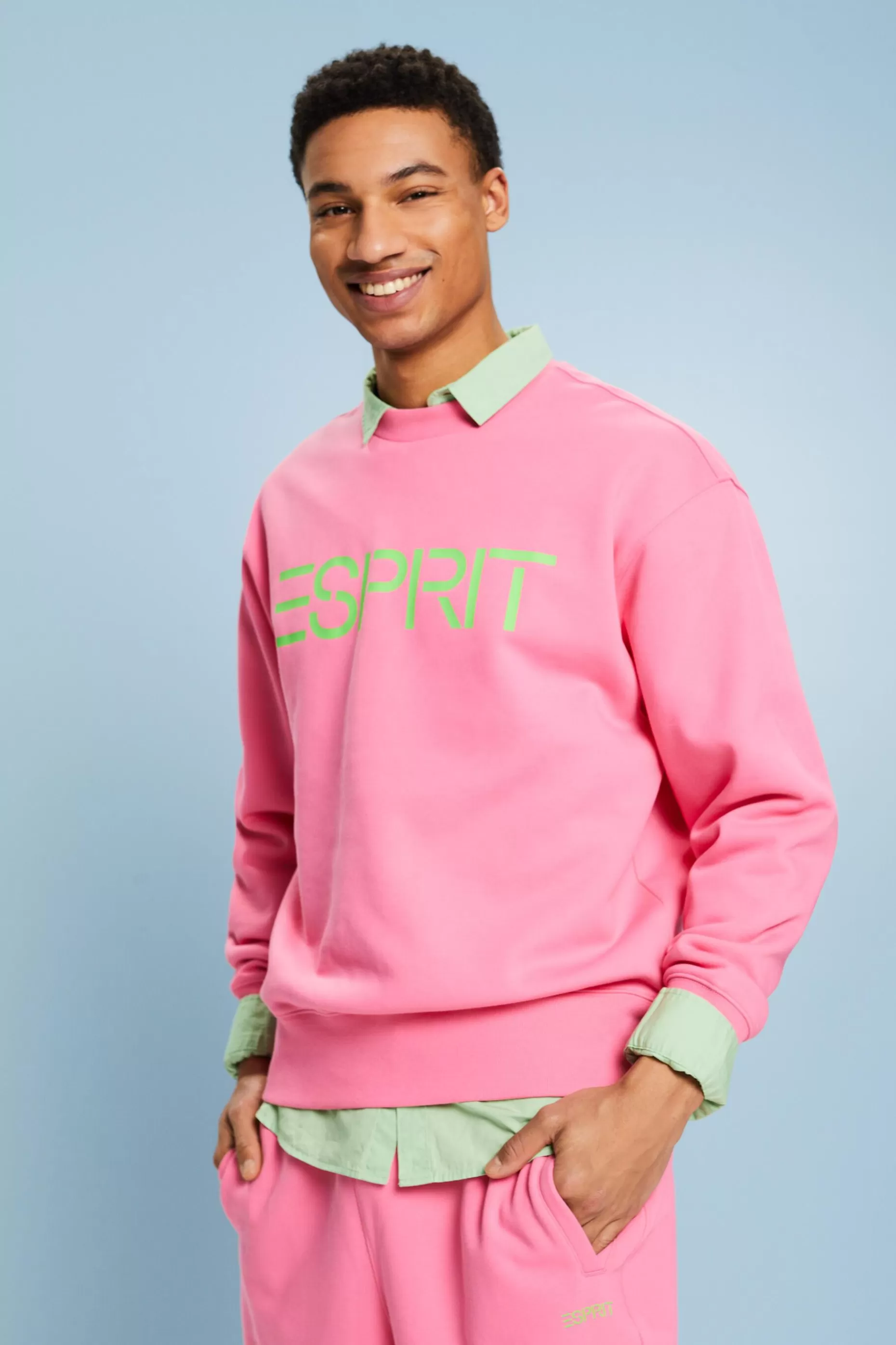 ESPRIT Unisex Cotton Fleece Logo Sweatshirt at our Online Shop *Women Sweatshirts + Hoodies