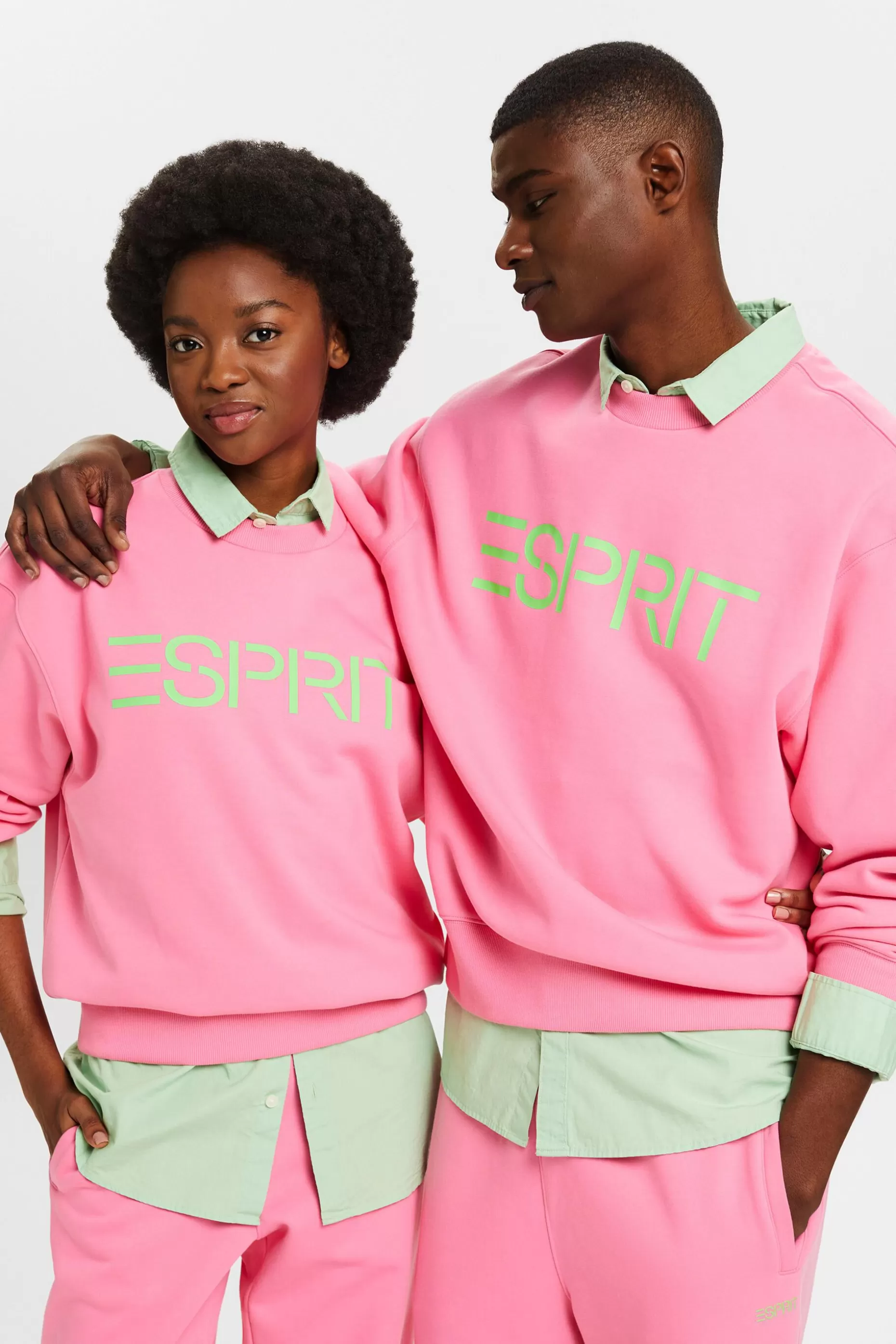 ESPRIT Unisex Cotton Fleece Logo Sweatshirt at our Online Shop *Women Sweatshirts + Hoodies