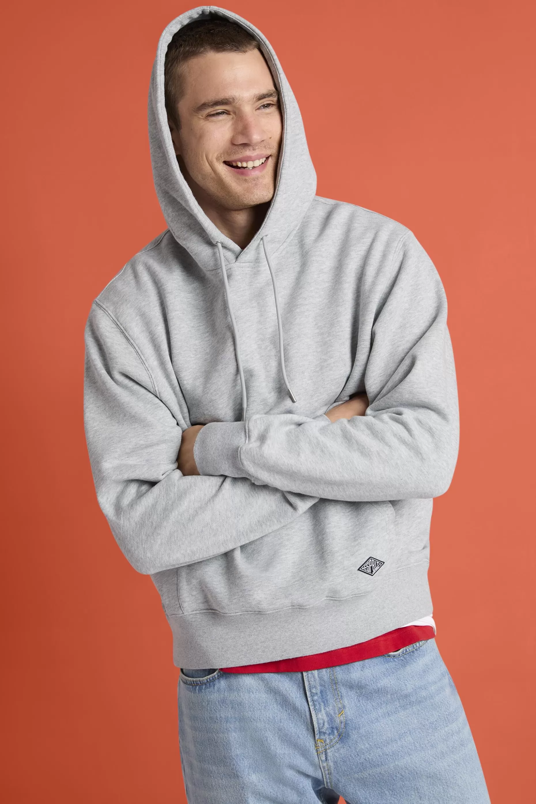 ESPRIT Unisex Fleece Logo Hoodie at our Online Shop *Men Sweatshirts + Hoodies