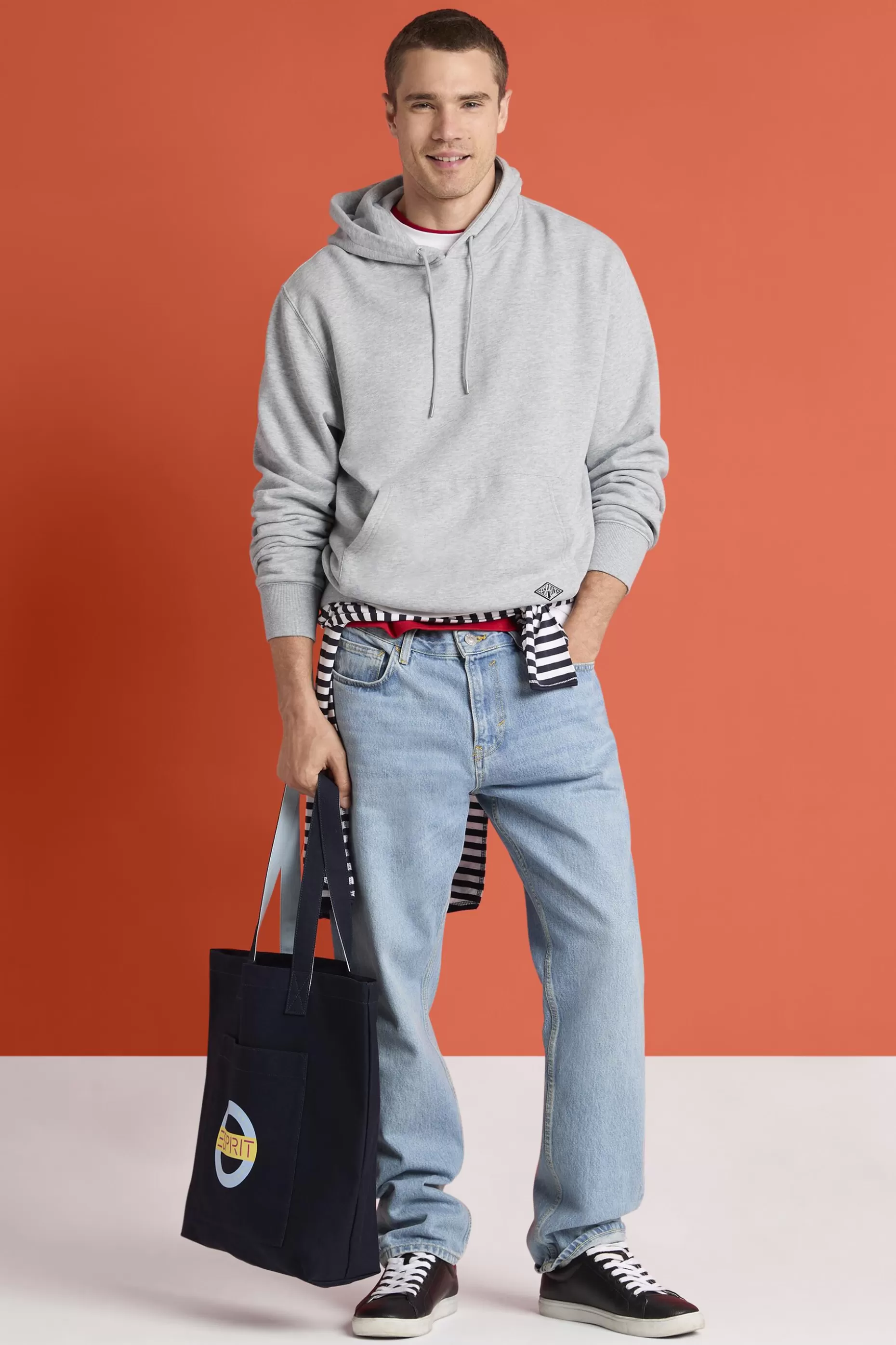 ESPRIT Unisex Fleece Logo Hoodie at our Online Shop *Men Sweatshirts + Hoodies