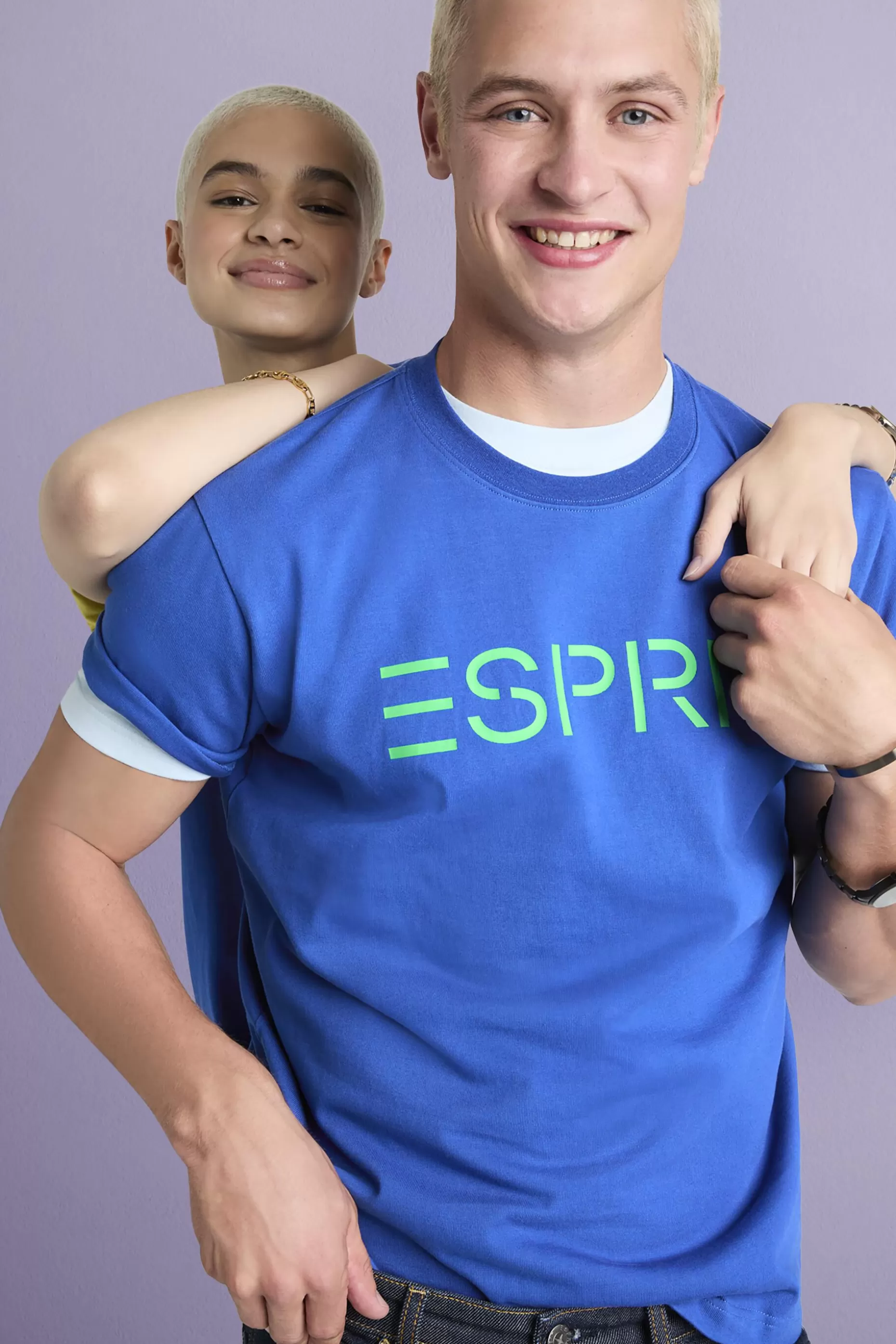 ESPRIT Unisex Logo Cotton Jersey T-Shirt at our Online Shop *Men T-Shirts + Polos
