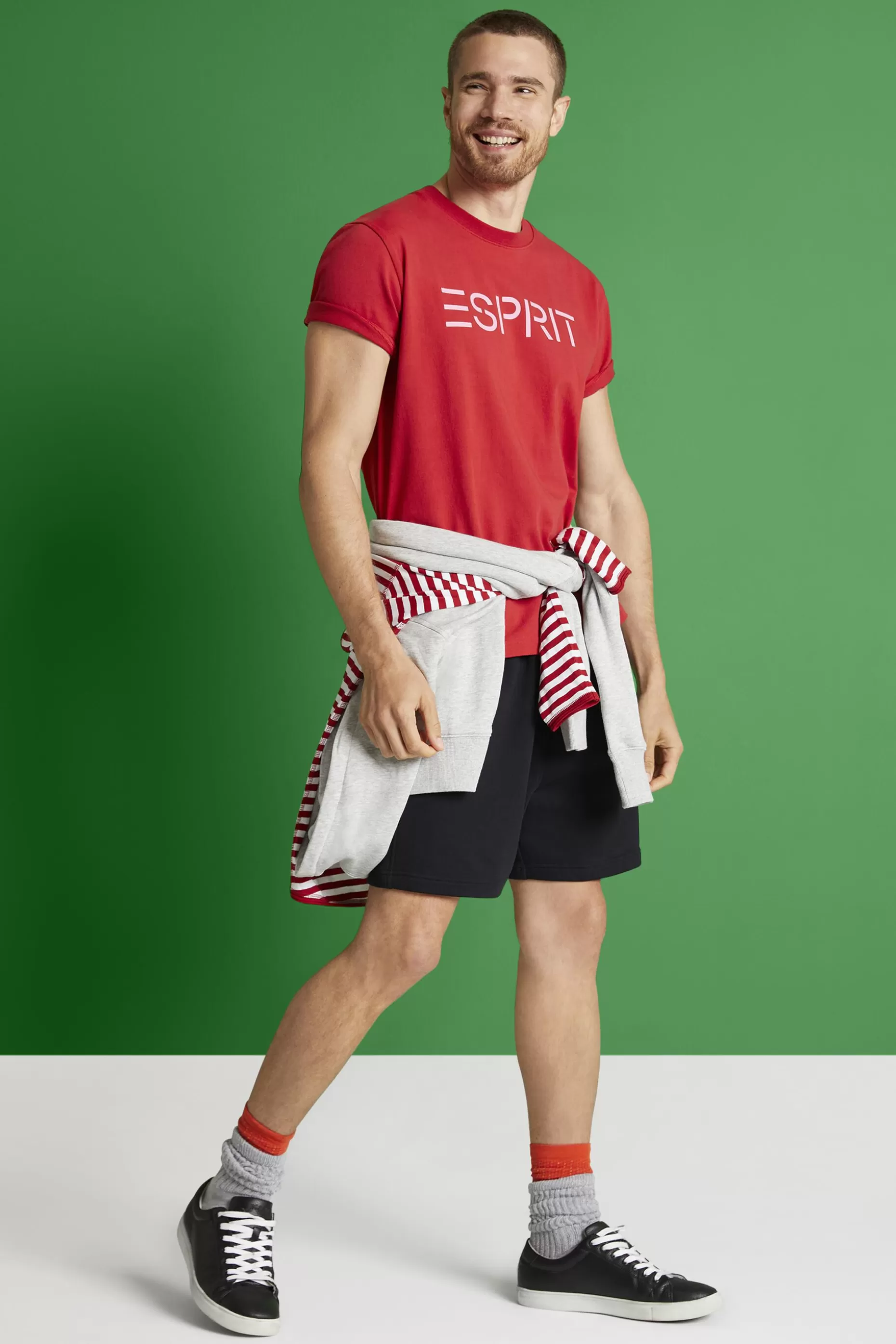 ESPRIT Unisex Logo Cotton Jersey T-Shirt at our Online Shop *Men T-Shirts + Polos