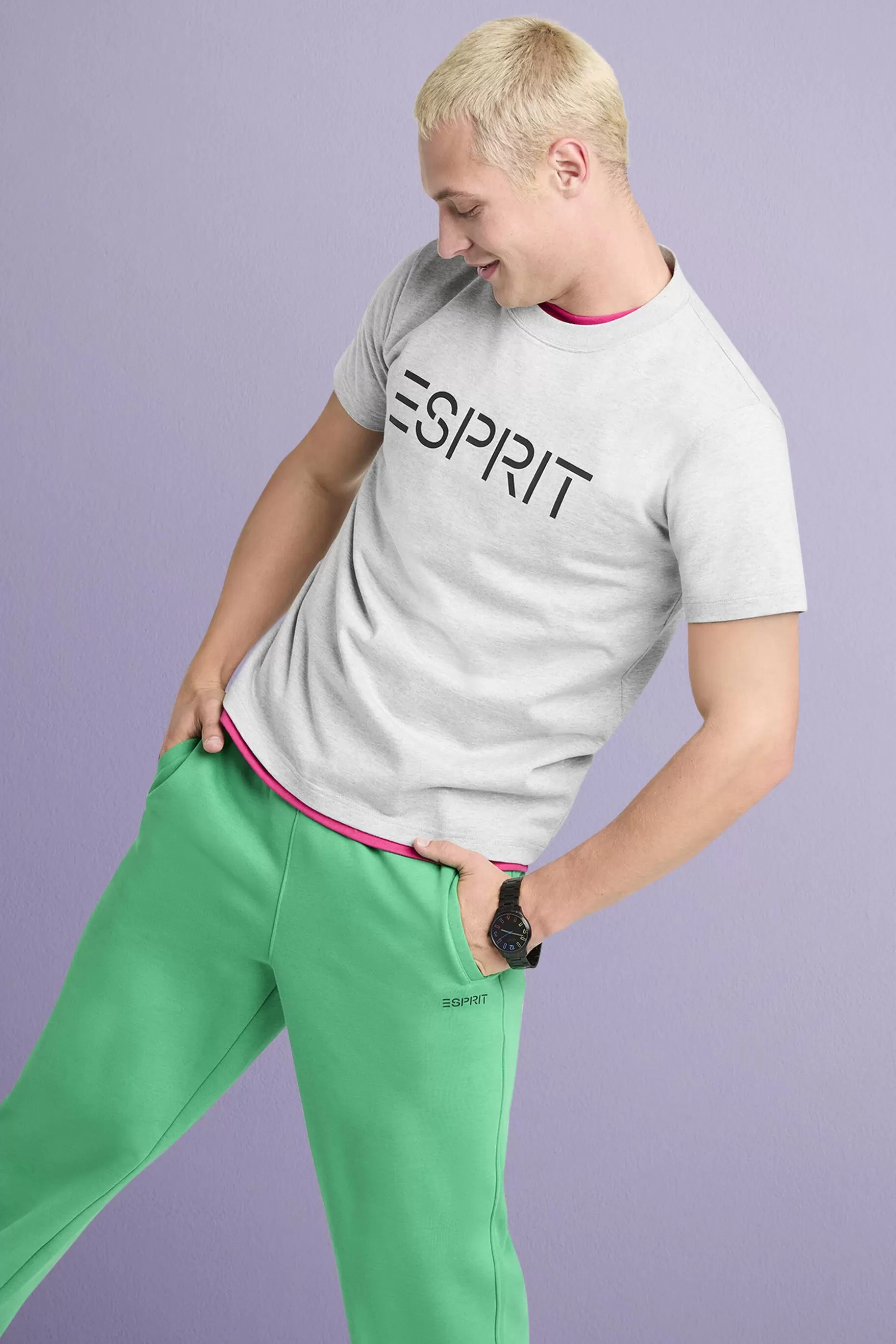 ESPRIT Unisex Logo Cotton Jersey T-Shirt at our Online Shop *Men T-Shirts + Polos