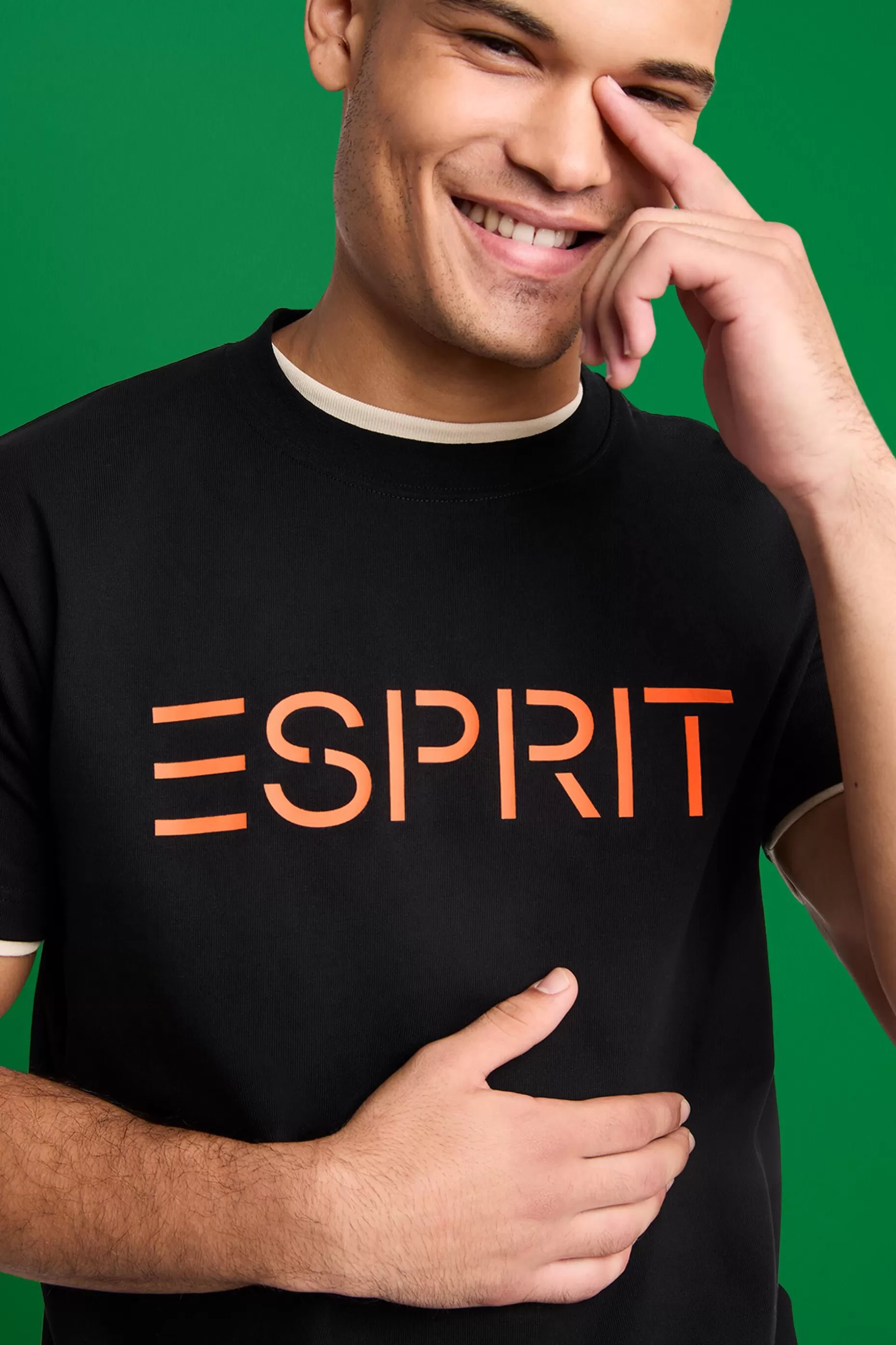 ESPRIT Unisex Logo Cotton Jersey T-Shirt at our Online Shop *Men T-Shirts + Polos
