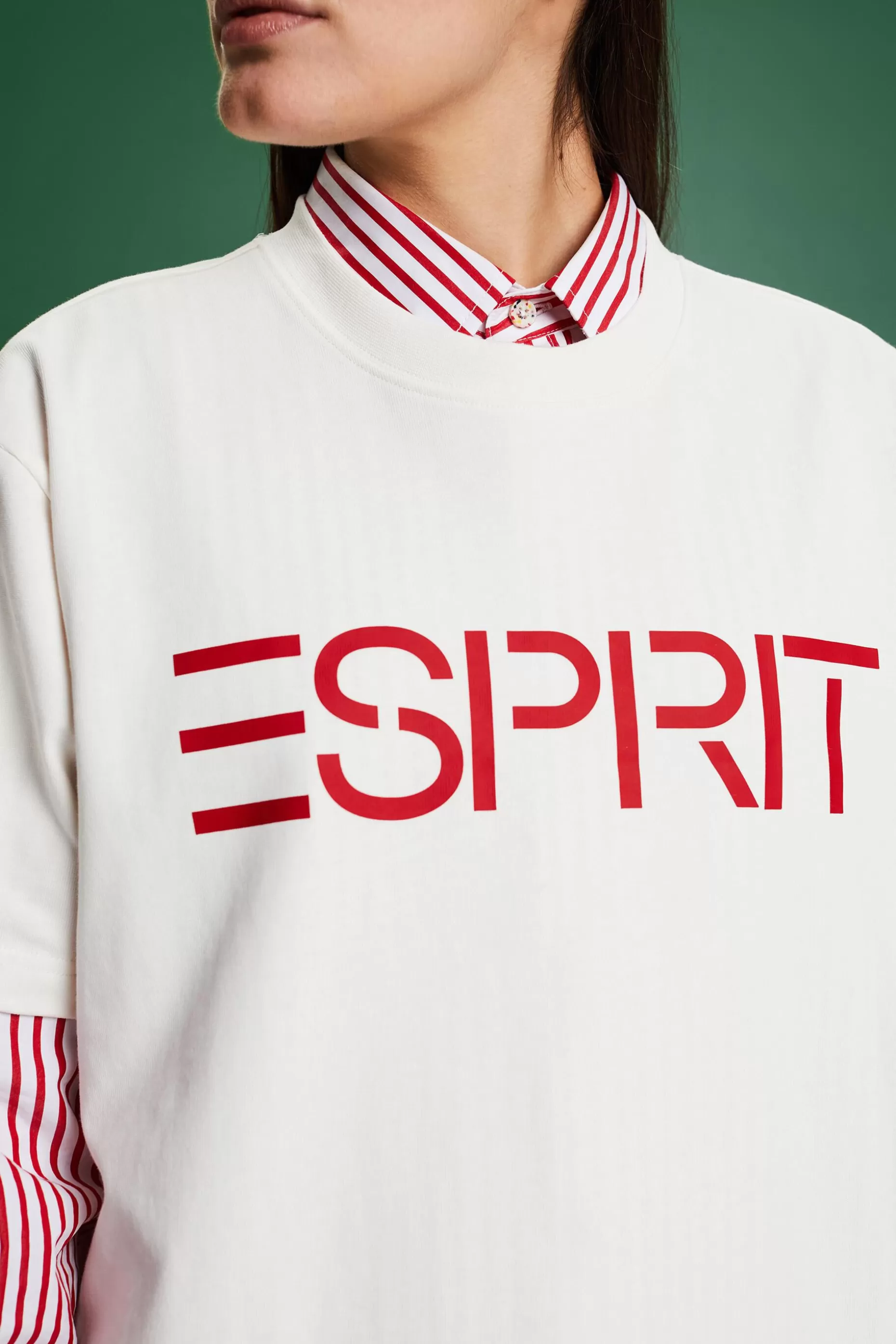 ESPRIT Unisex Logo Cotton Jersey T-Shirt at our Online Shop *Men T-Shirts + Polos