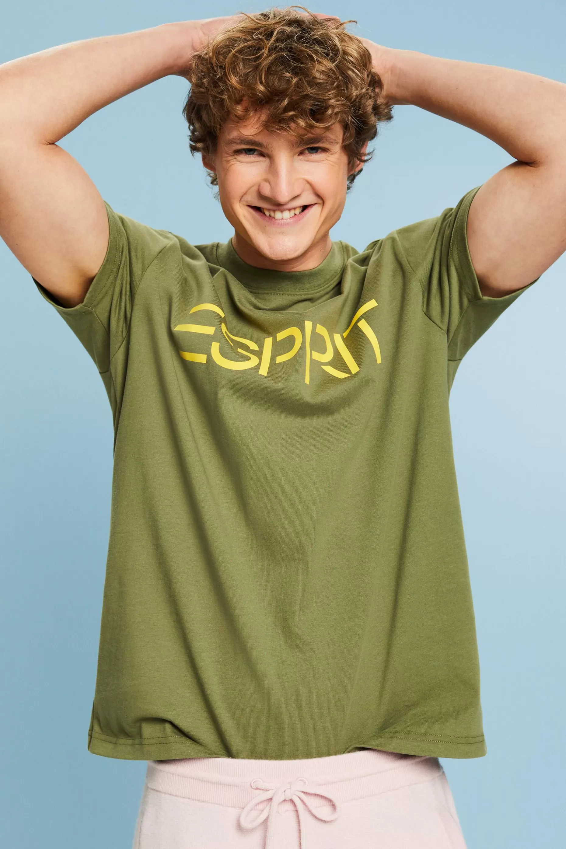 ESPRIT Unisex Logo Cotton Jersey T-Shirt at our Online Shop *Men T-Shirts + Polos