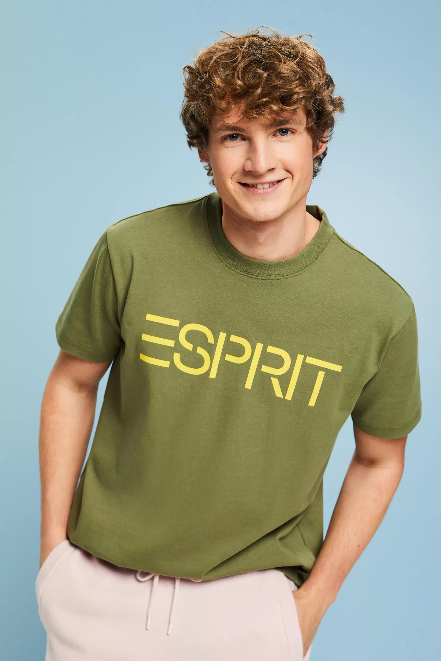 ESPRIT Unisex Logo Cotton Jersey T-Shirt at our Online Shop *Men T-Shirts + Polos