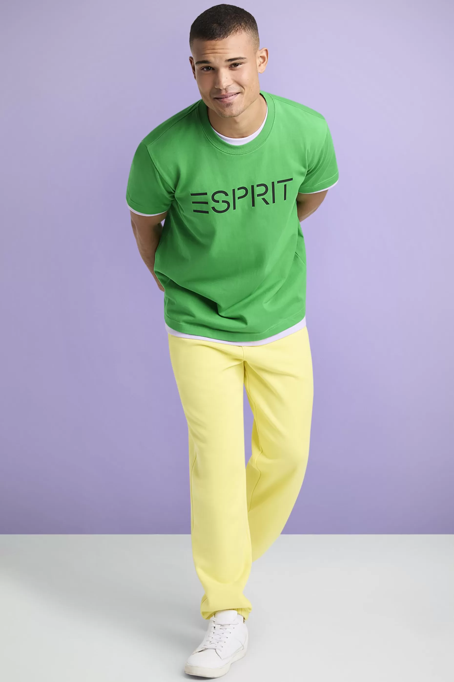 ESPRIT Unisex Logo Cotton Jersey T-Shirt at our Online Shop *Men T-Shirts + Polos