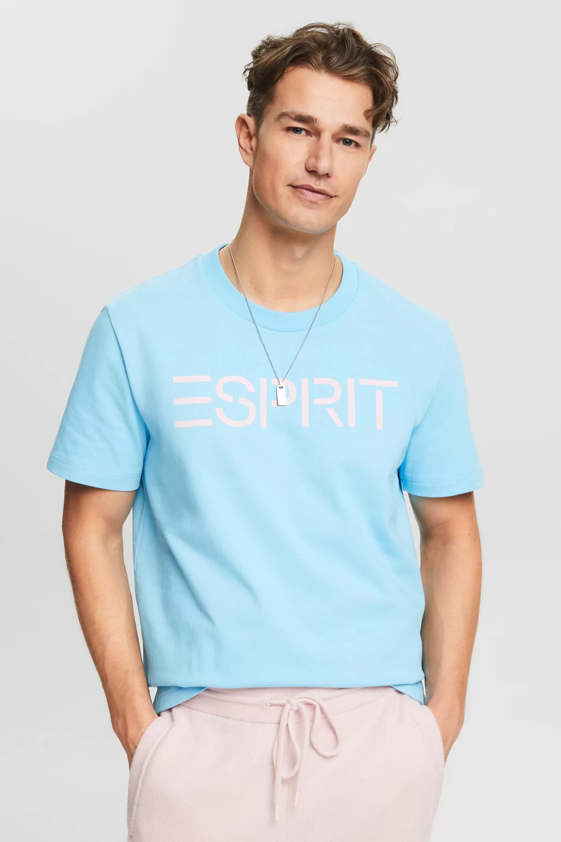 ESPRIT Unisex Logo Cotton Jersey T-Shirt at our Online Shop *Men T-Shirts + Polos
