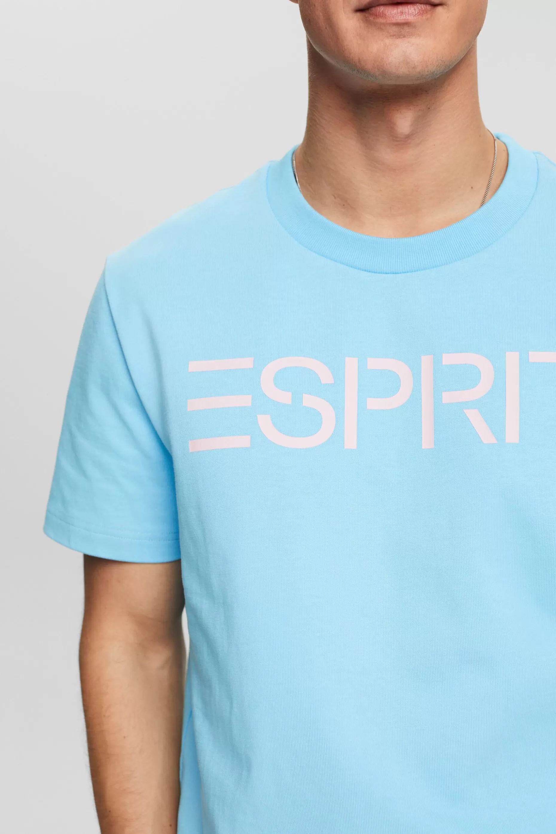 ESPRIT Unisex Logo Cotton Jersey T-Shirt at our Online Shop *Men The Pastel Edit