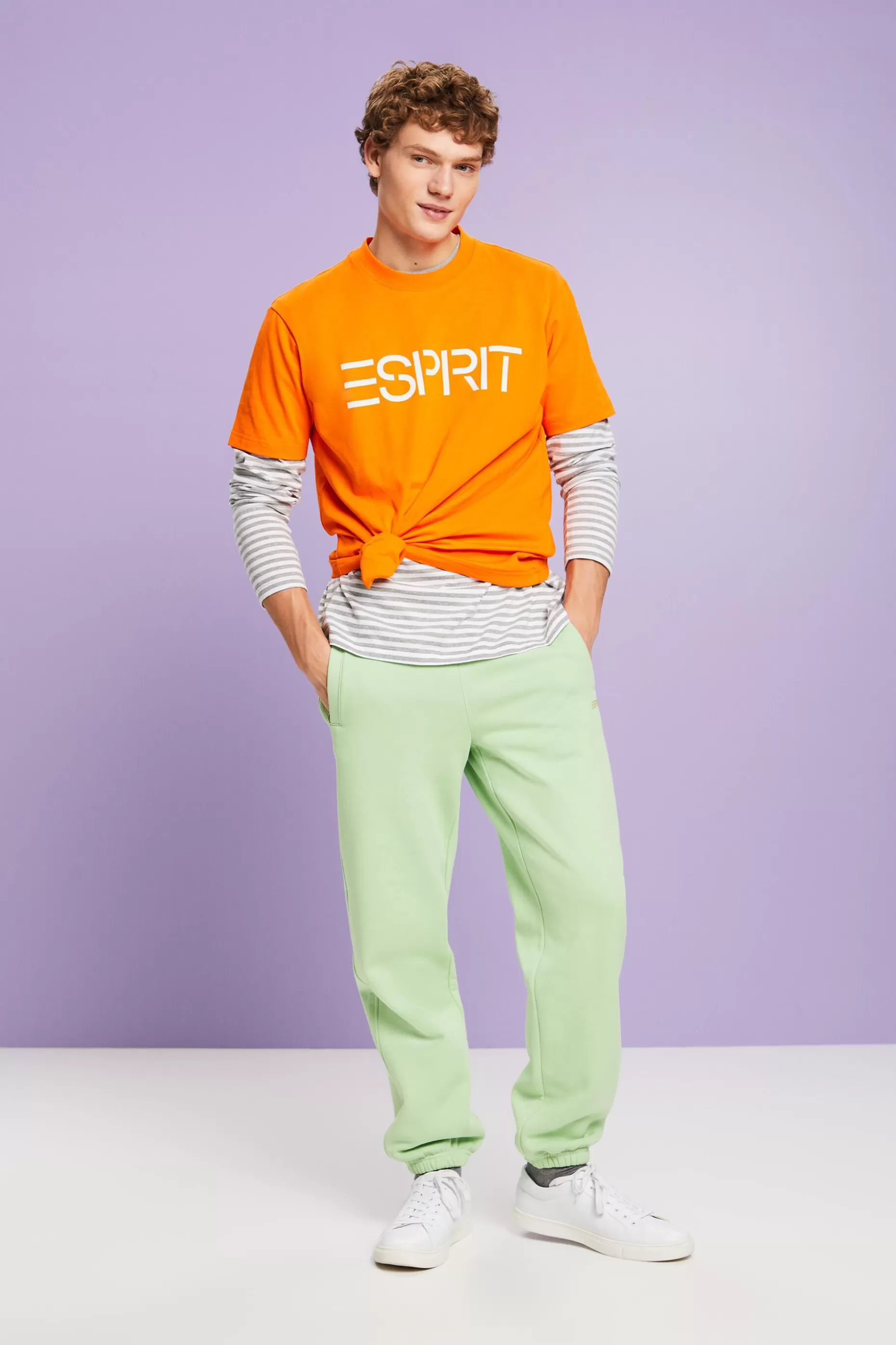 ESPRIT Unisex Logo Cotton Jersey T-Shirt at our Online Shop *Men T-Shirts + Polos