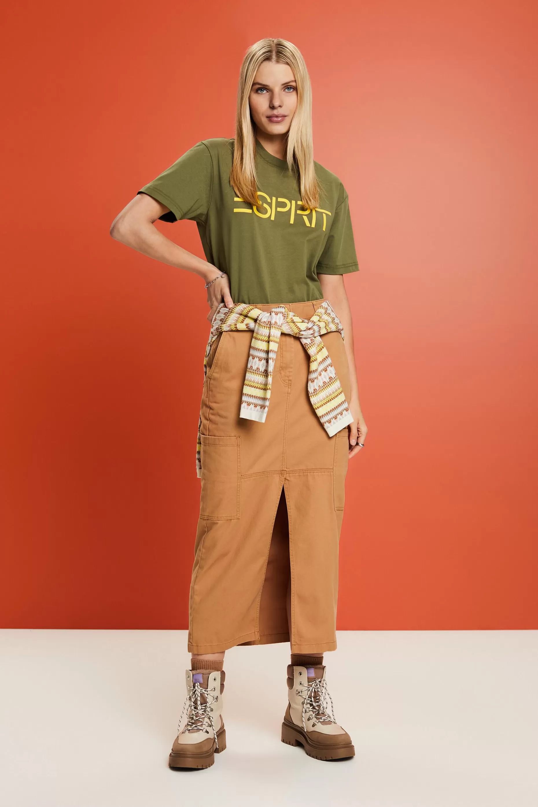 ESPRIT Unisex Logo Cotton Jersey T-Shirt at our Online Shop *Women T-Shirts + Tops