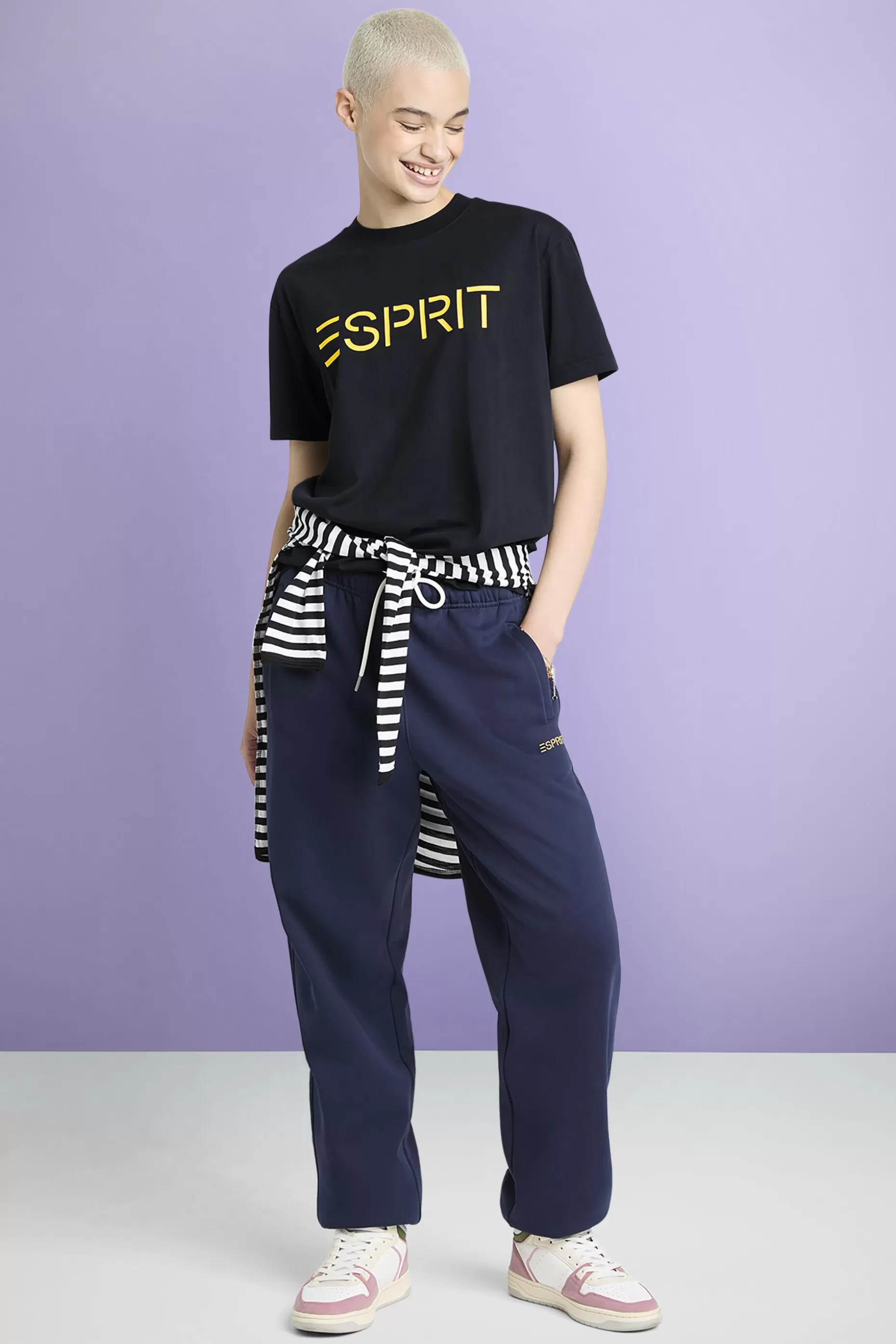ESPRIT Unisex Logo Cotton Jersey T-Shirt at our Online Shop *Women T-Shirts + Tops