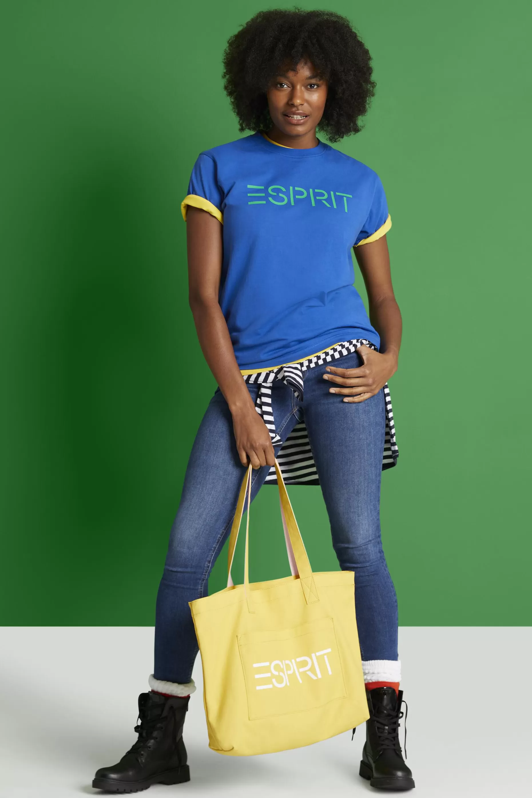 ESPRIT Unisex Logo Cotton Jersey T-Shirt at our Online Shop *Women T-Shirts + Tops
