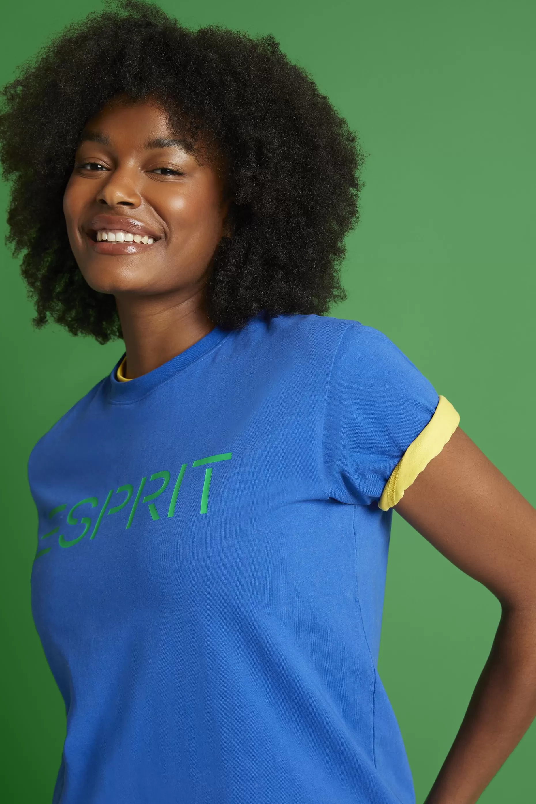 ESPRIT Unisex Logo Cotton Jersey T-Shirt at our Online Shop *Women T-Shirts + Tops